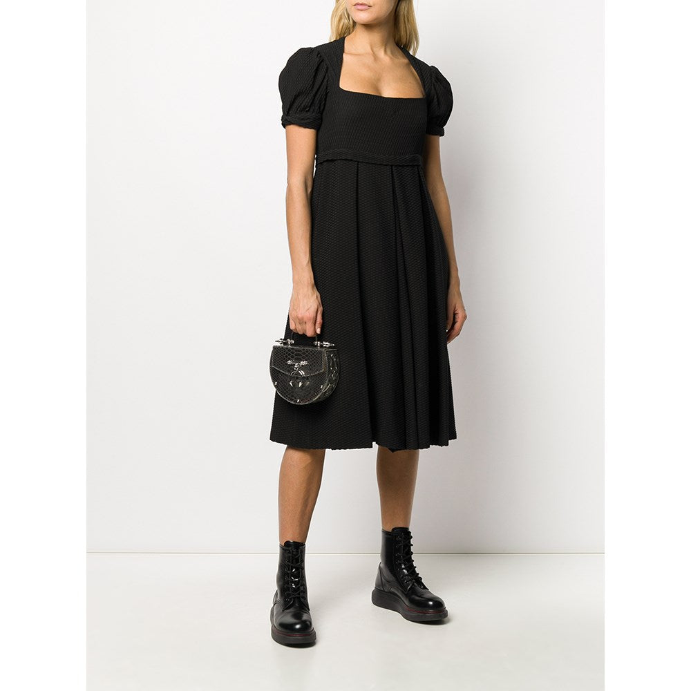 Romeo Gigli Black Embossed Dress - '90s