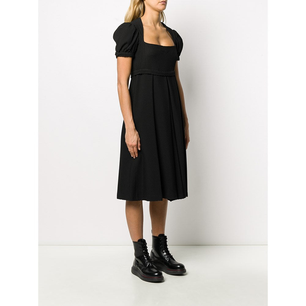 Romeo Gigli Black Embossed Dress - '90s