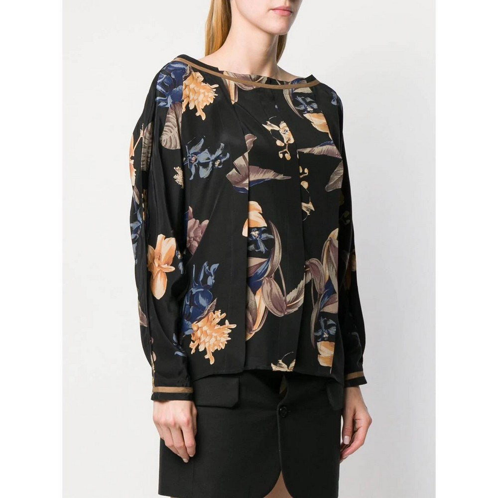 Gianni Versace Floral Silk Blouse - '80s