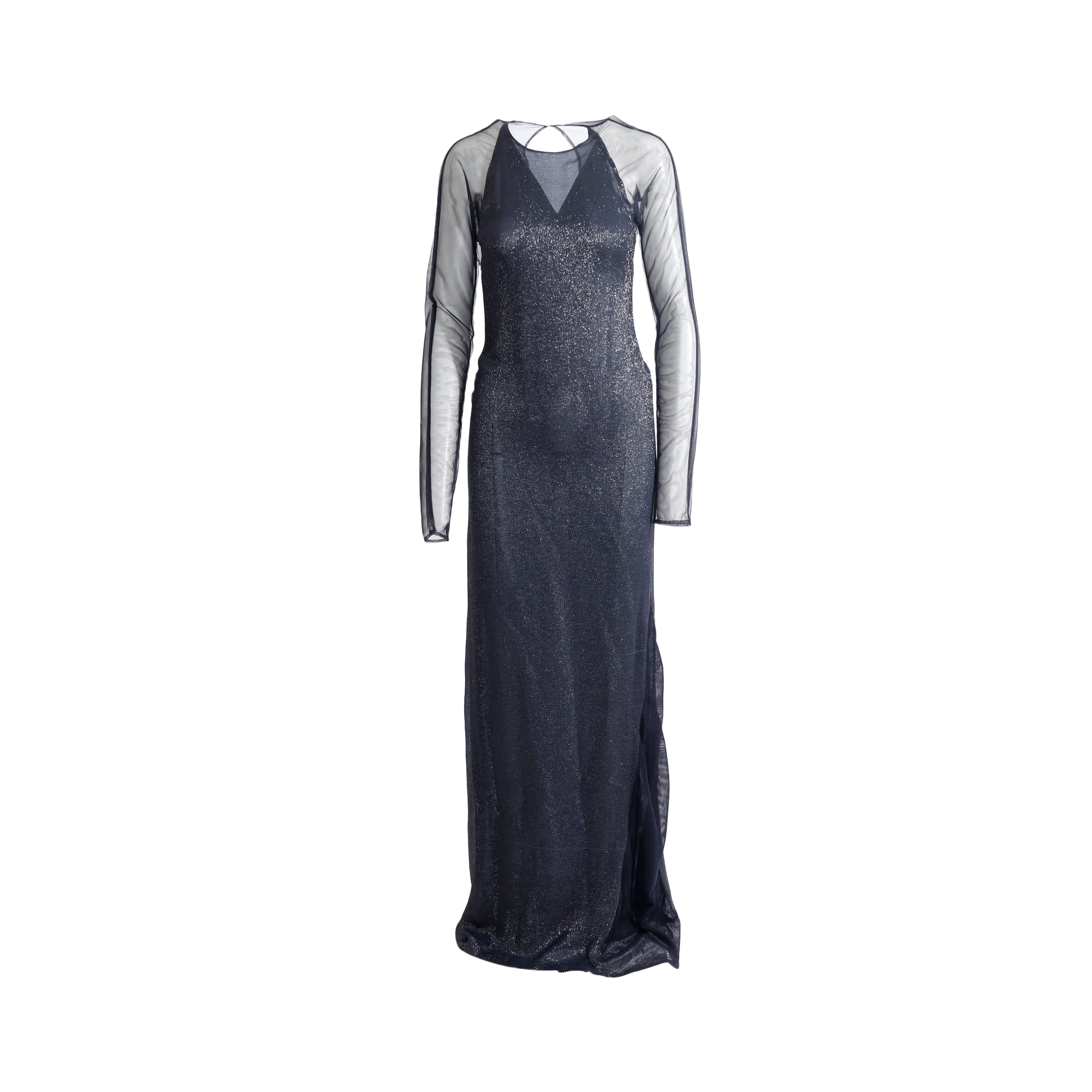 Gianfranco Ferré Mesh Shimmer Long Dress - '00s