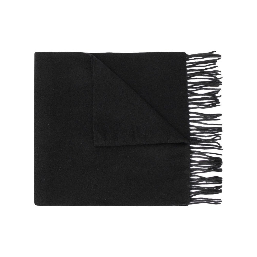 Versace Black Virgin Wool Scarf - '90s