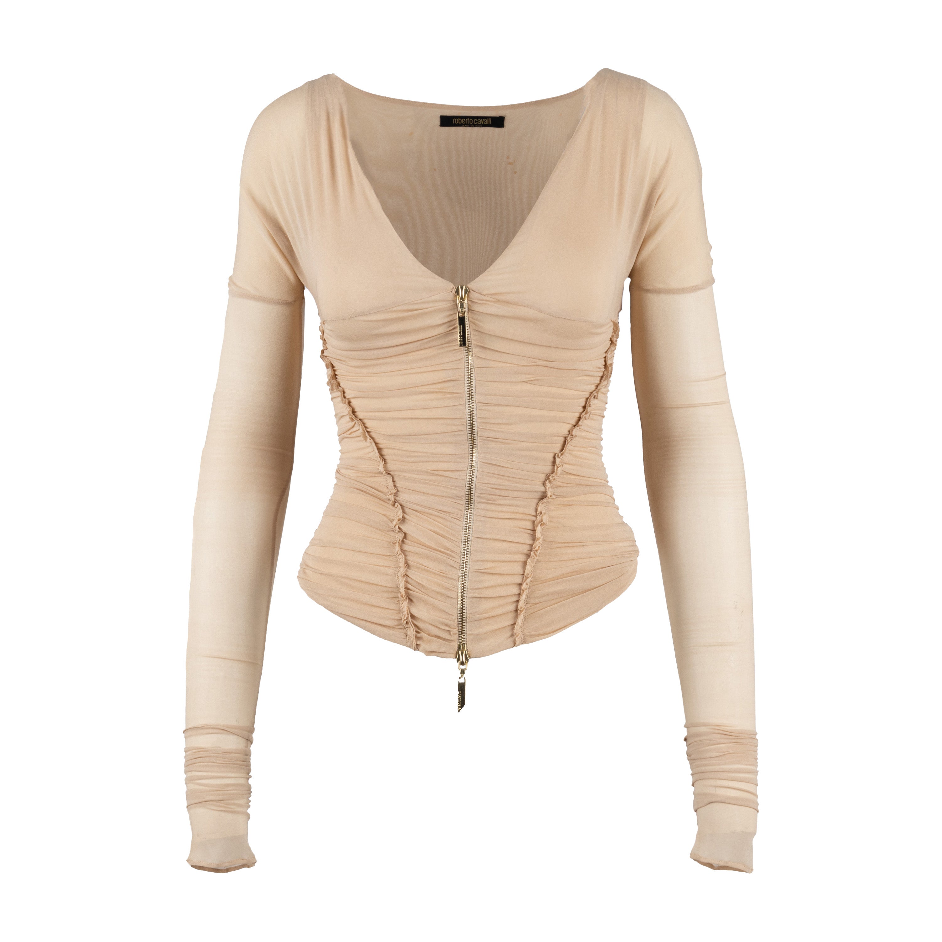 Roberto Cavalli Ruched Top - '00s