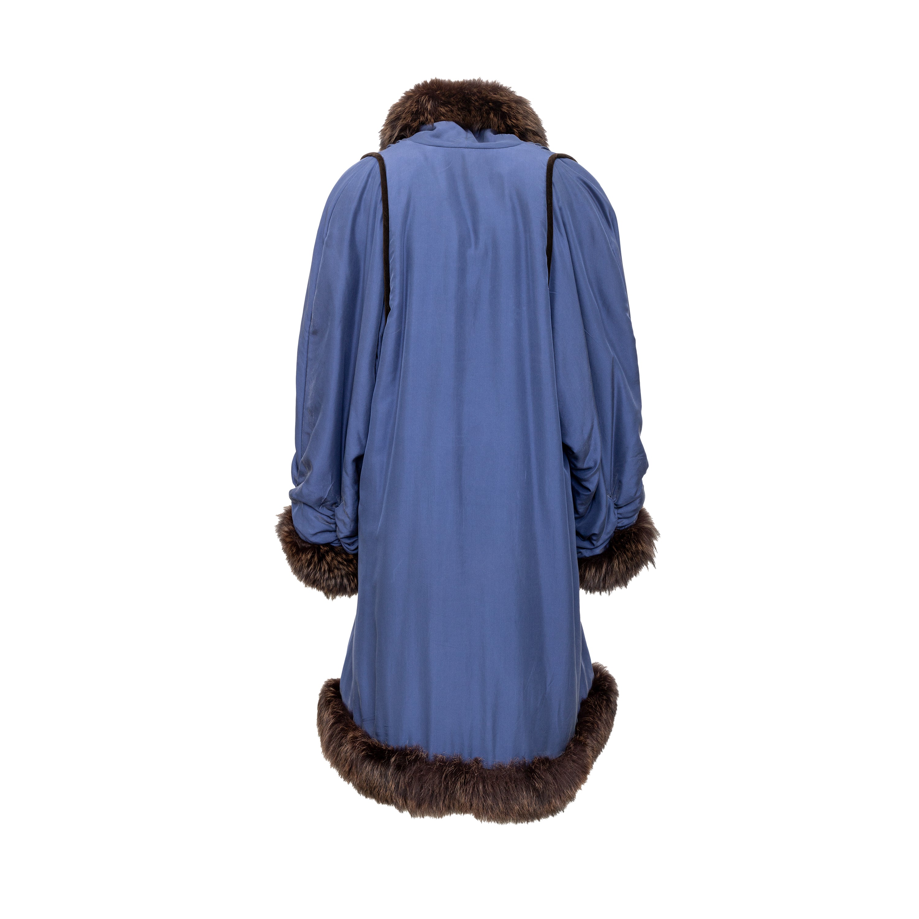 Collection Privée Open Front Coat with Fur - '90s