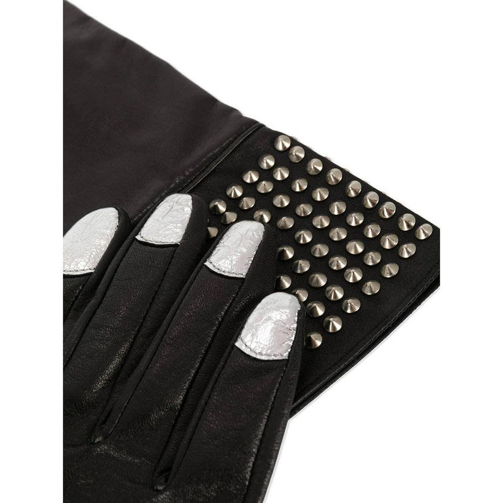 Yohji Yamamoto black leather gloves - '00s