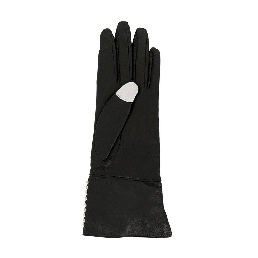 Yohji Yamamoto black leather gloves - '00s