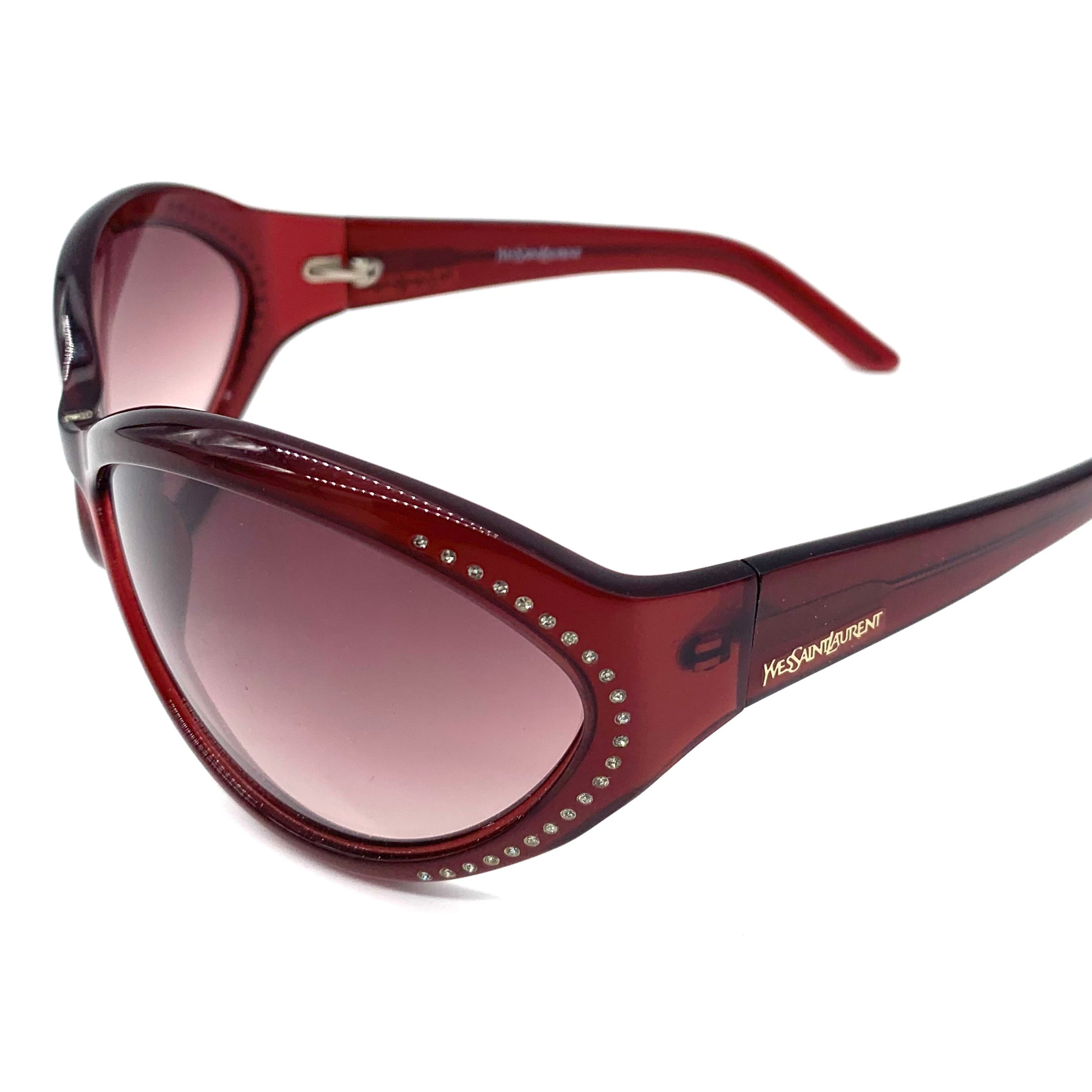 Yves Saint Laurent Acetate Sunglasses with Rhinestones - '10s