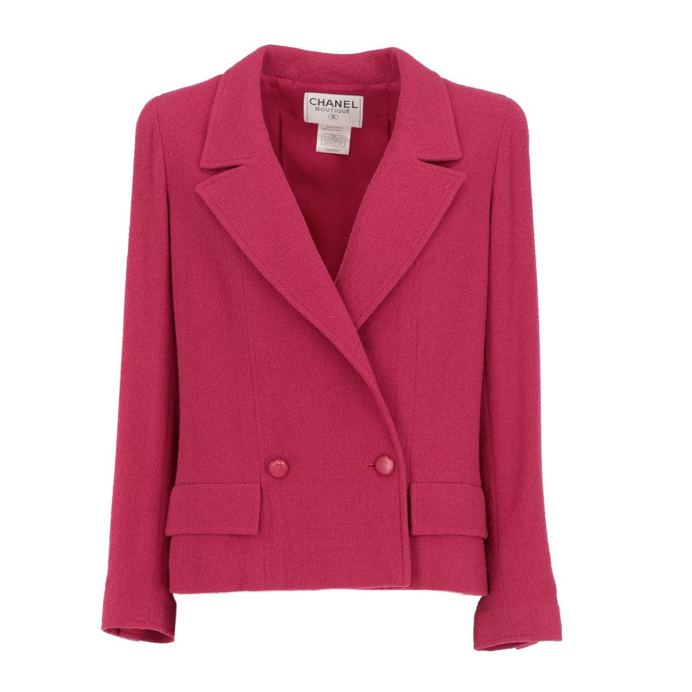 Chanel Fuchsia Wool Jacket - '90s