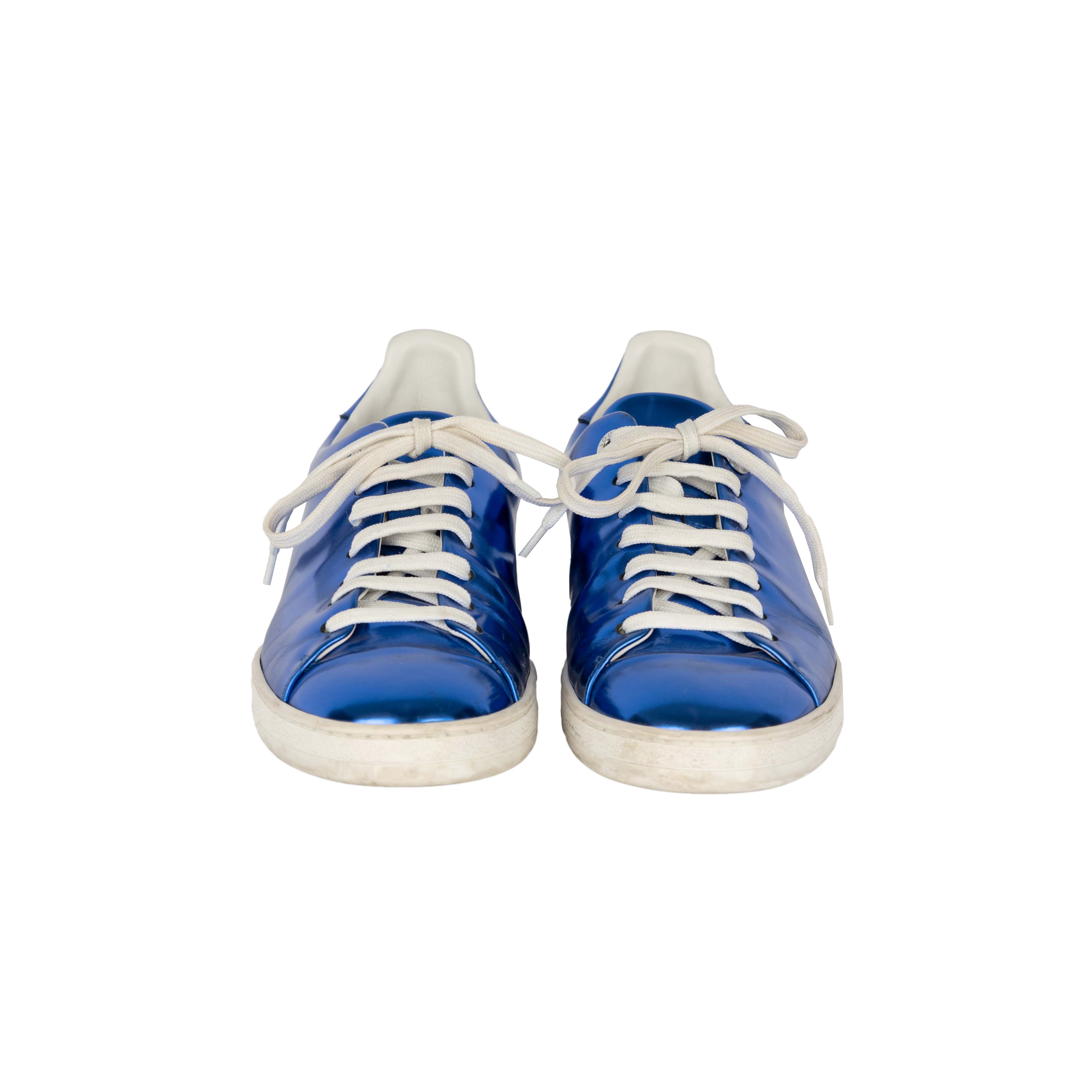 Louis Vuitton Metallic Blue Sneakers - '10s