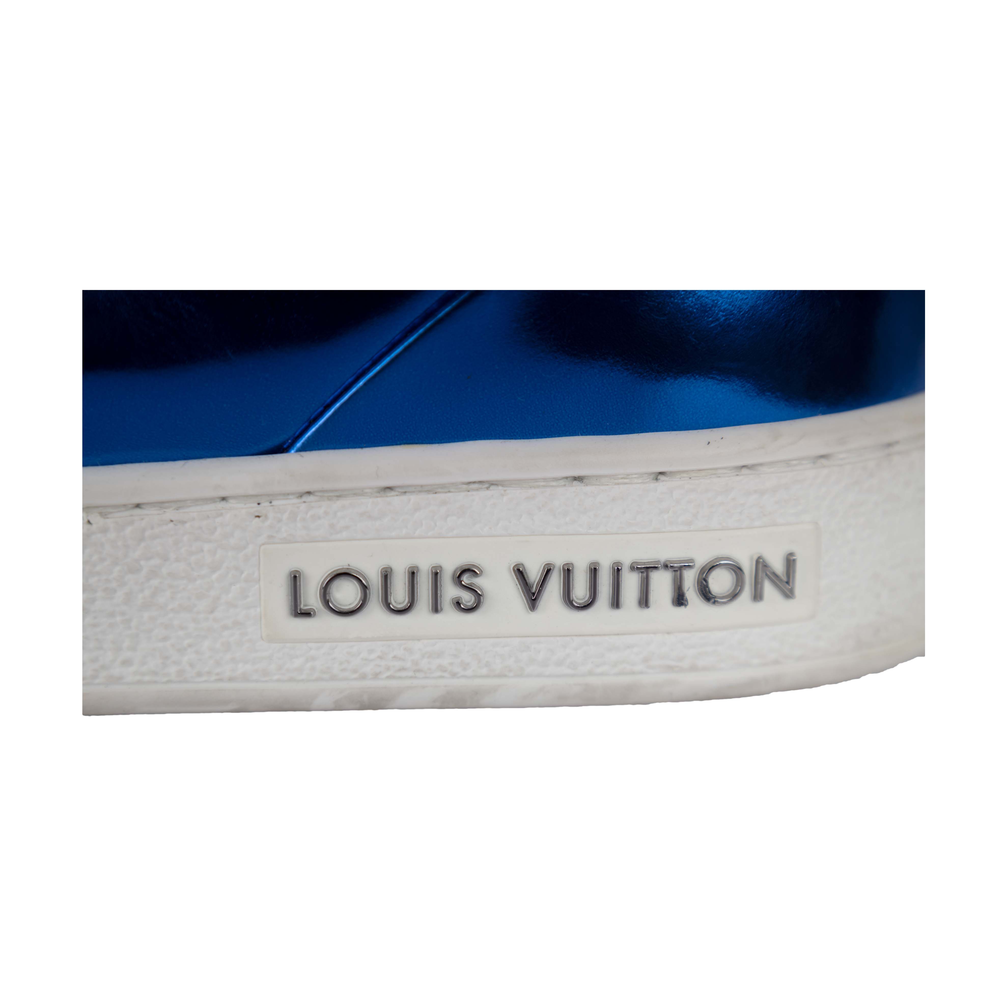 Louis Vuitton Metallic Blue Sneakers - '10s