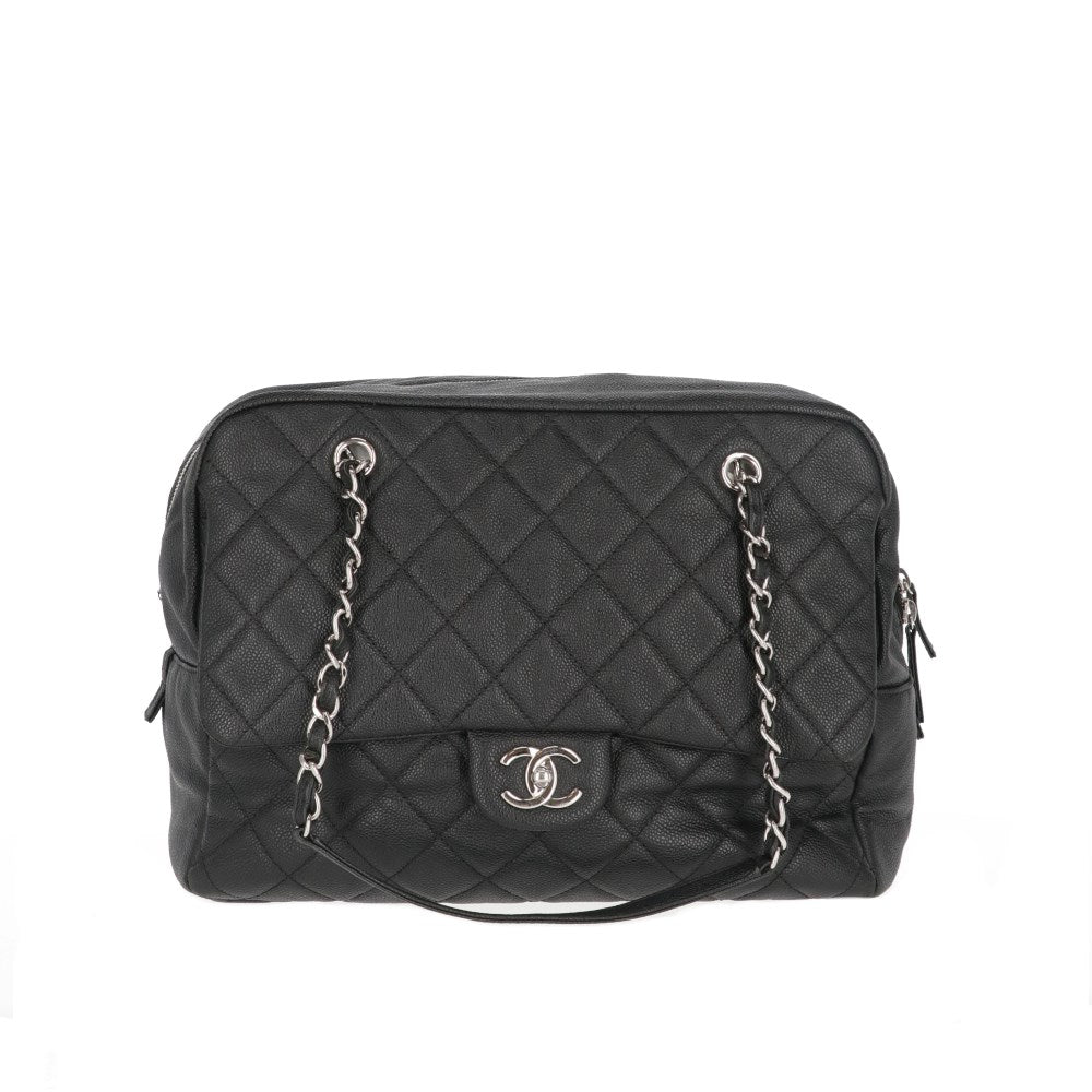 Chanel Black Leather Shoulder Bag - 2010s