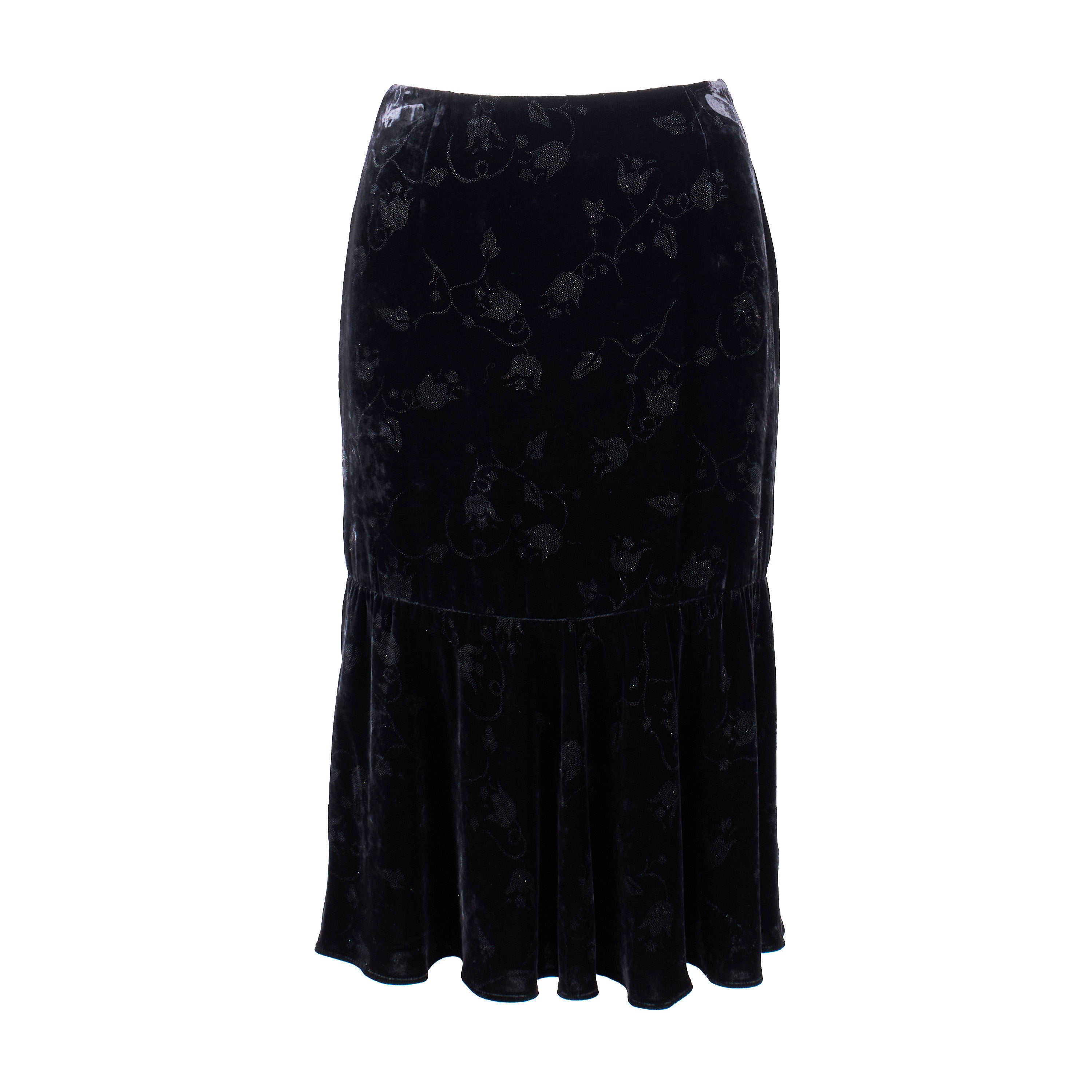 Giorgio Armani Velvet Top and Skirt Set - '10s