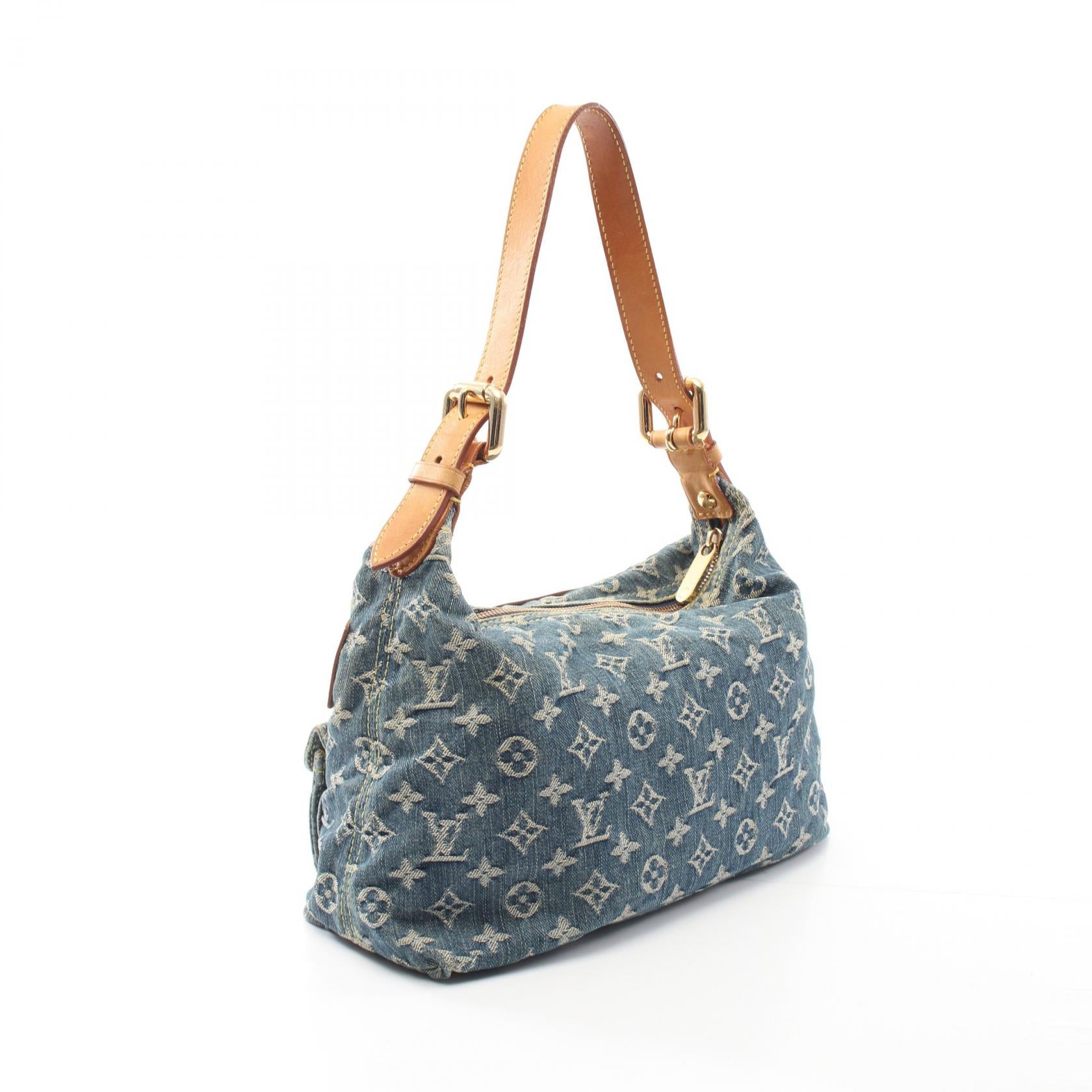 Louis Vuitton Monogram Denim Baggy PM Shoulder Bag - '00s