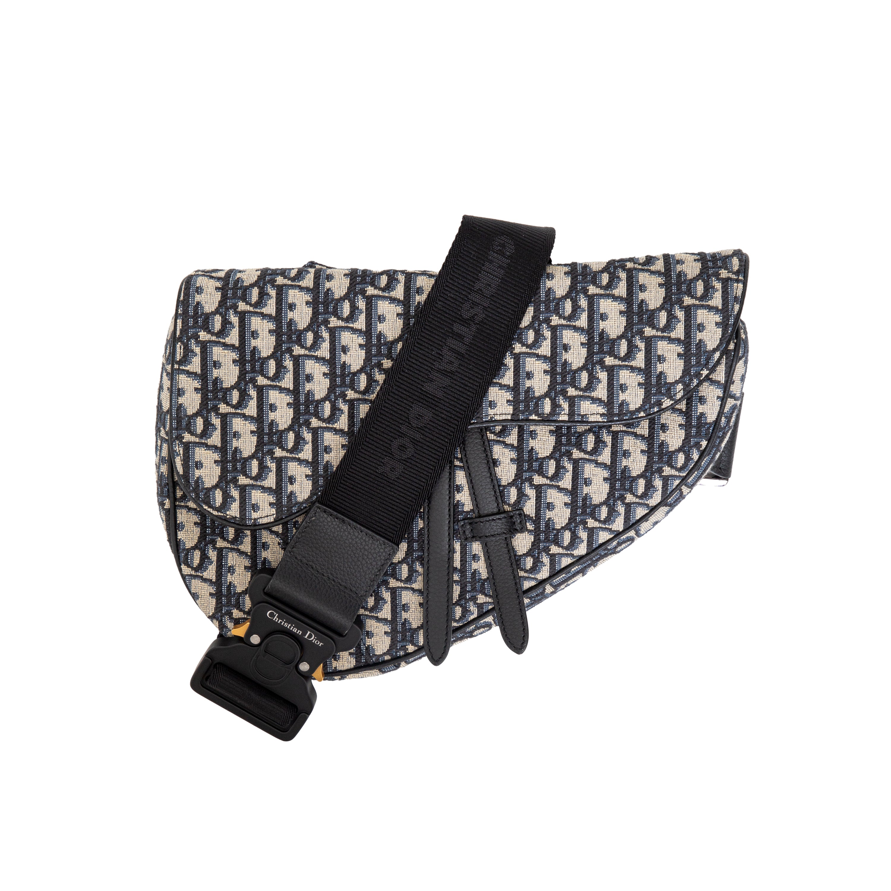 Dior Oblique Jacquard Saddle Bag - '20s