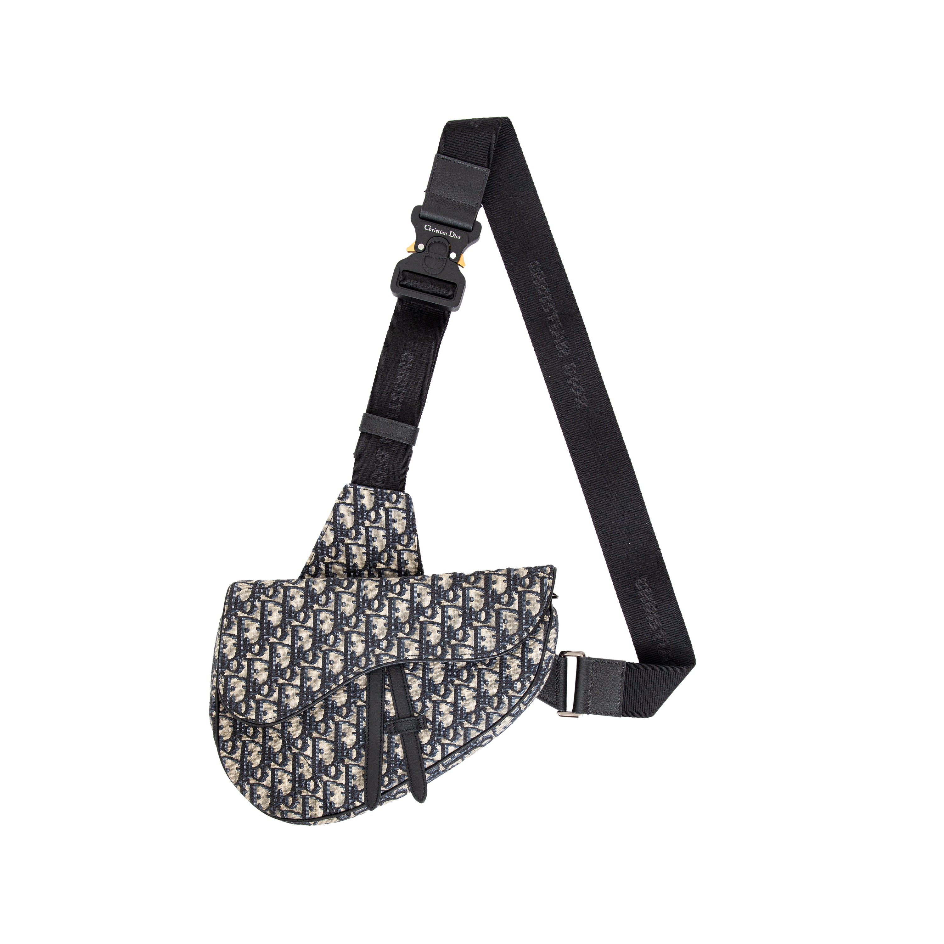 Dior Oblique Jacquard Saddle Bag - '20s