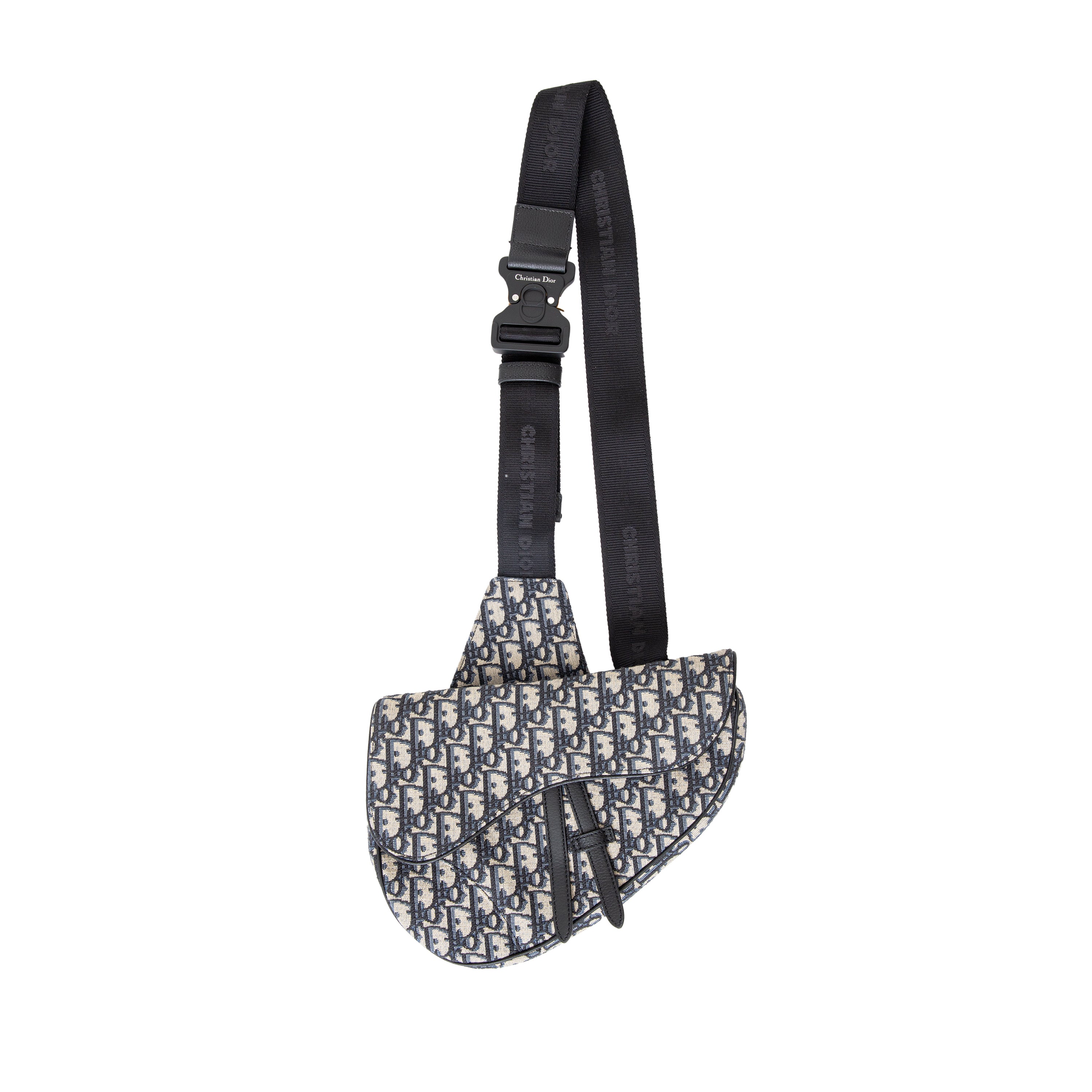 Dior Oblique Jacquard Saddle Bag - '20s