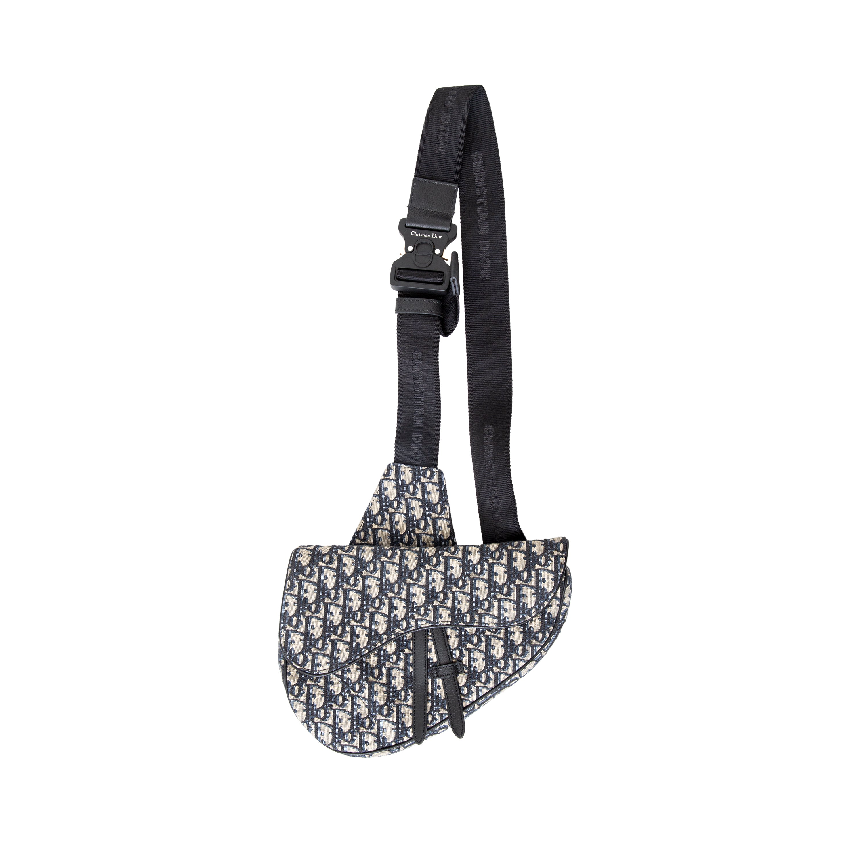 Dior Oblique Jacquard Saddle Bag - '20s