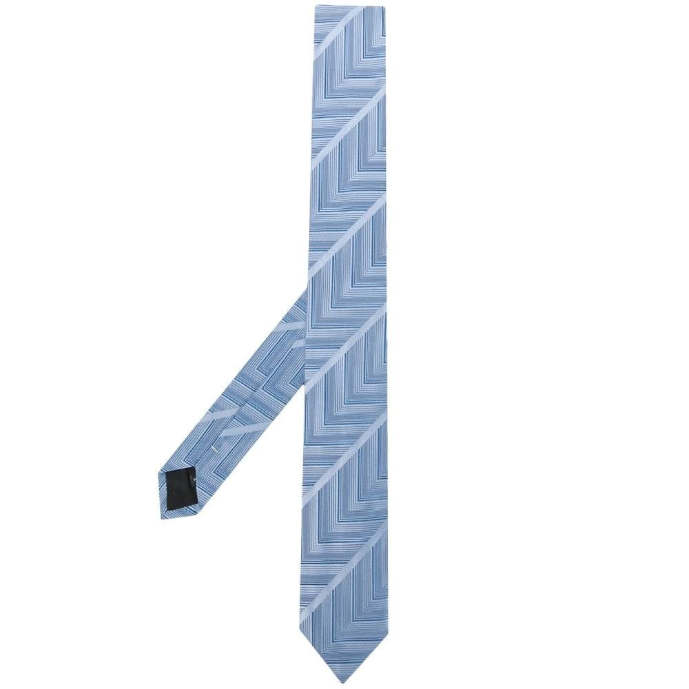 Gianfranco Ferré Light Blue Striped Silk Tie - '90s