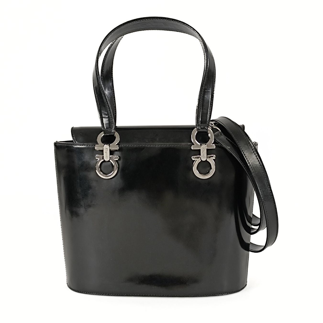 Salvatore Ferragamo Salvatore Ferragamo bucket bag with Gancini model shoulder strap - '10s