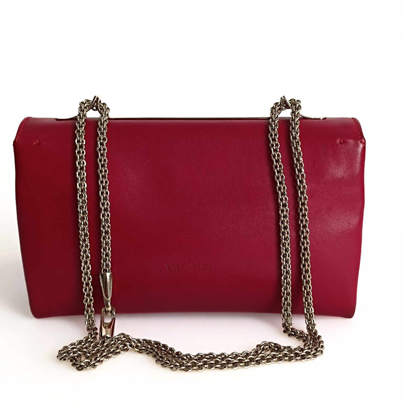 Valentino Valentino Garavani Rockstud shoulder bag in red leather - '10s