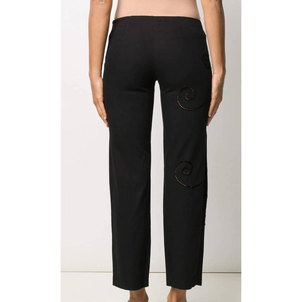 Versace Black Cotton Trousers - '90s