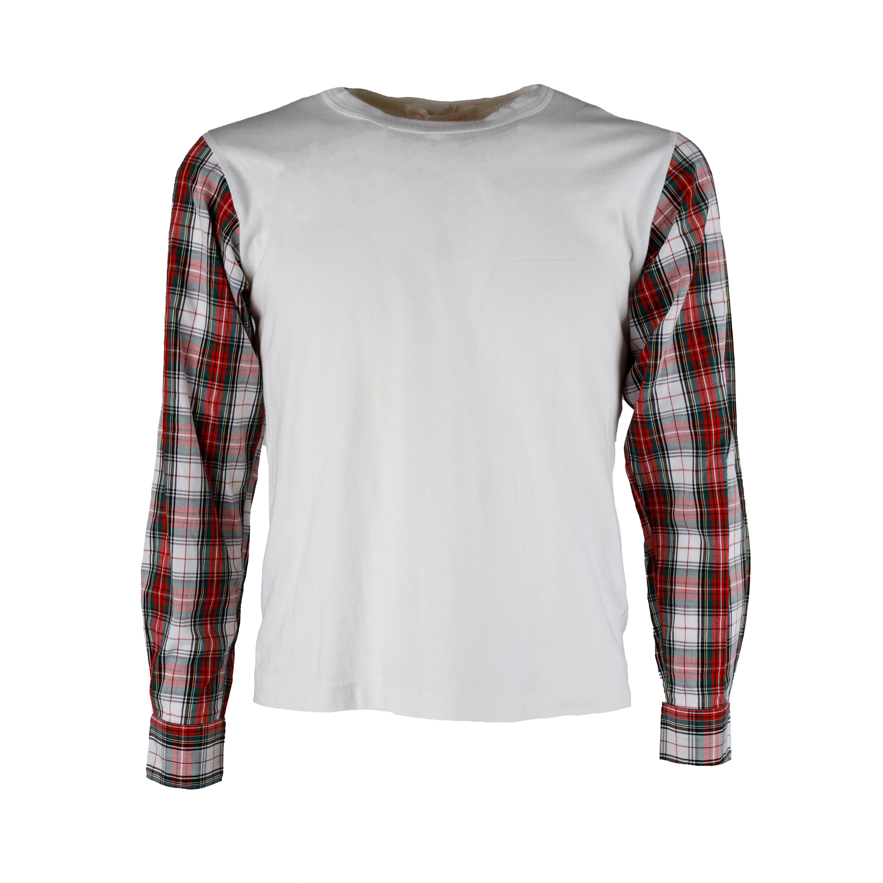 Comme des Garçons T-shirt with Checkered Sleeve - '10s