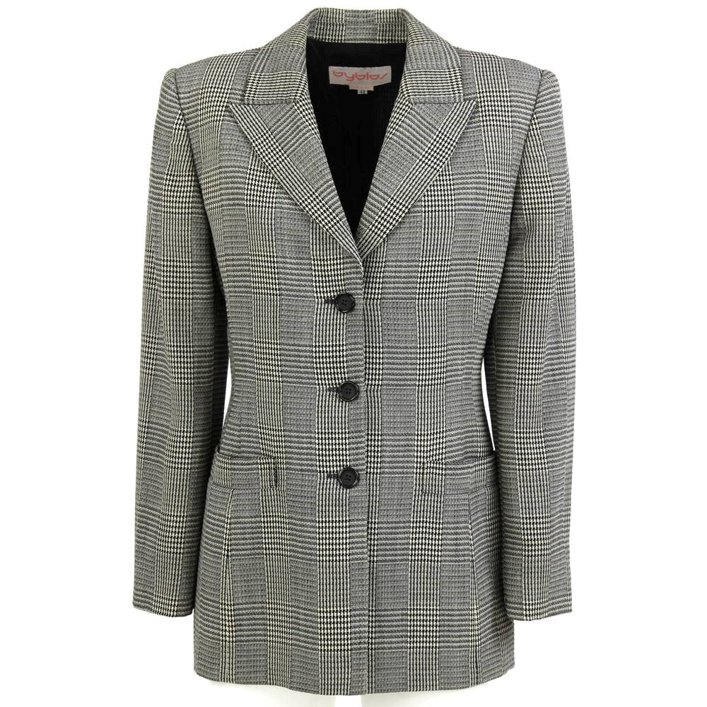 Byblos Prince of Wales Wool Blazer - '80s