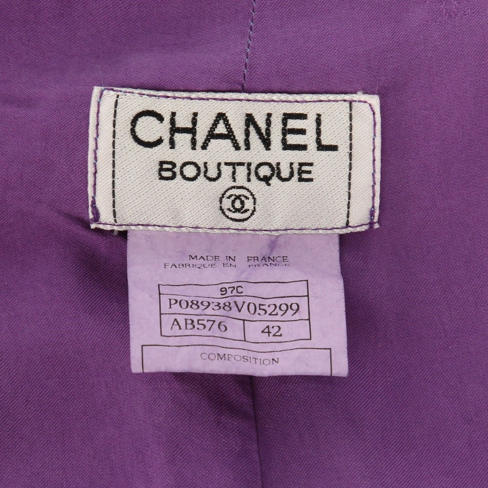 Chanel Purple Cotton Upcycled Skirt - '90s