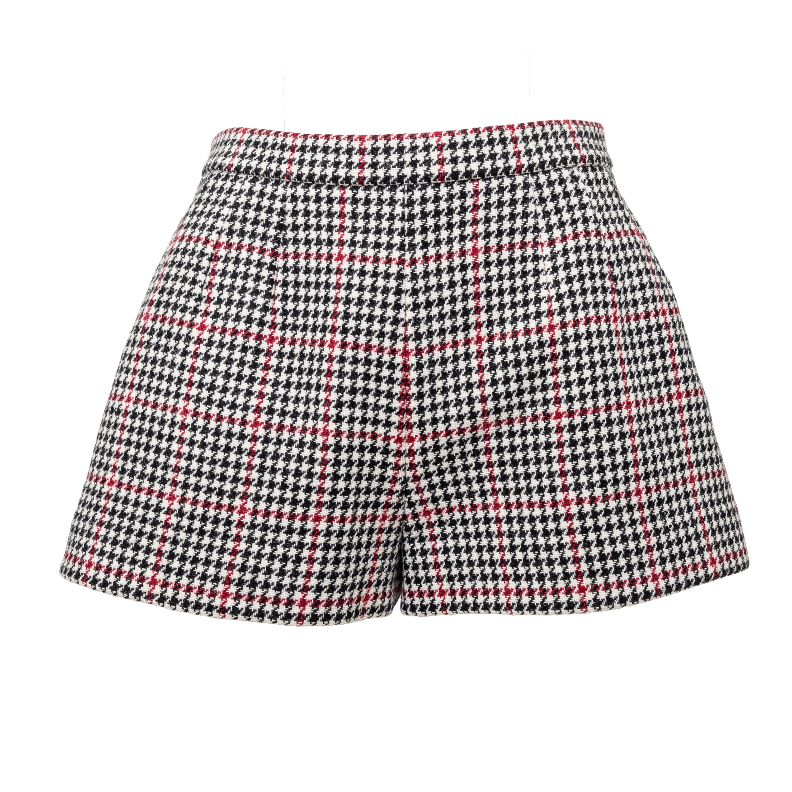 Red Valentino Houndstooth Pattern Shorts - '10s