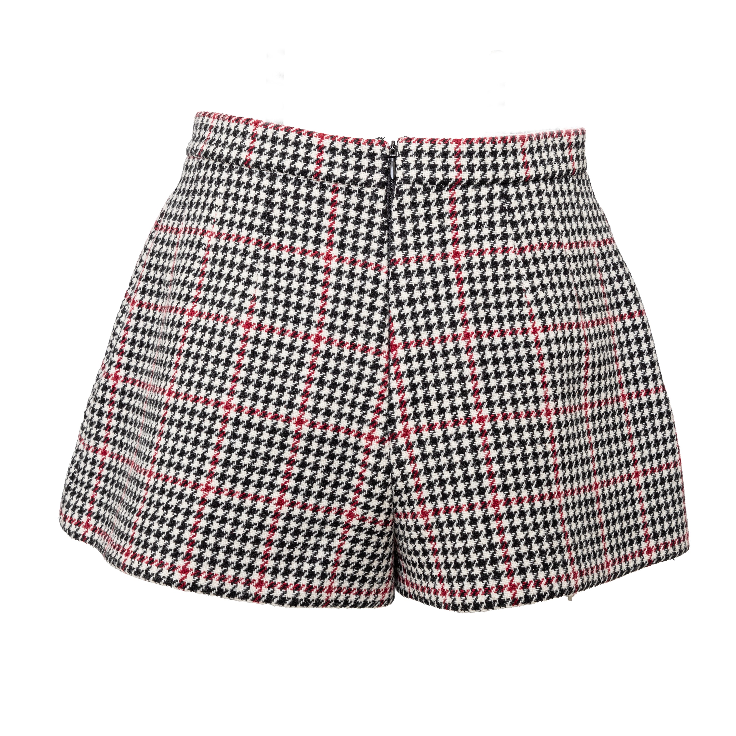 Red Valentino Houndstooth Pattern Shorts - '10s