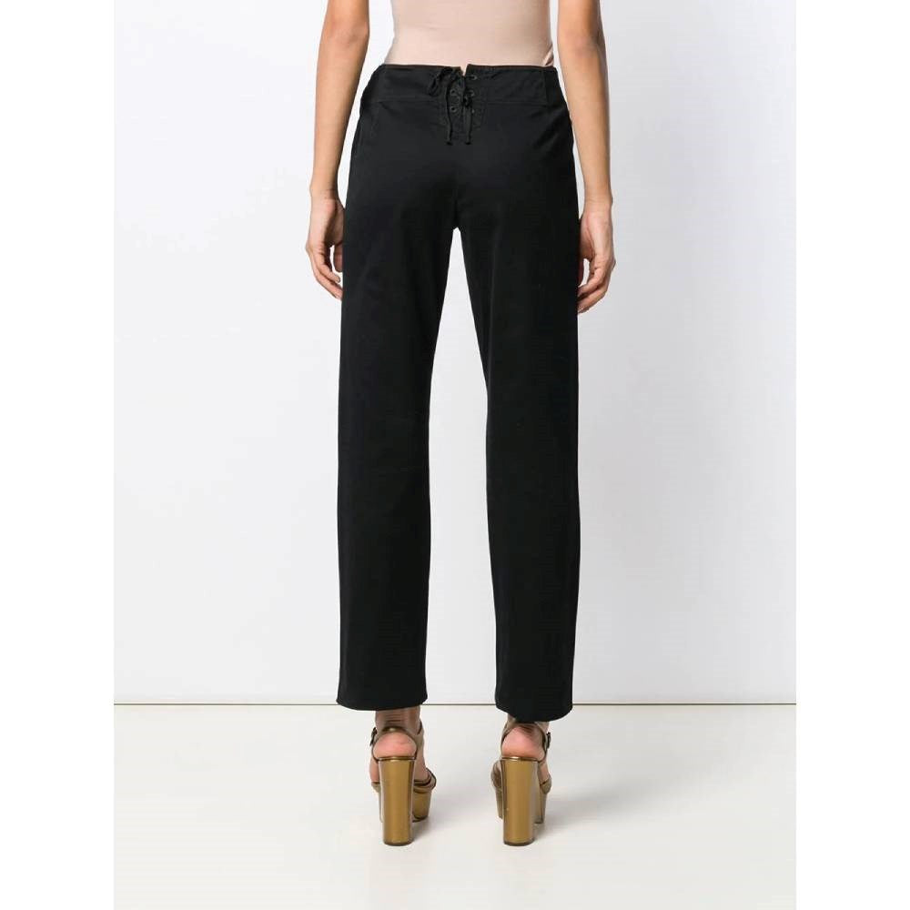 Gucci Black Cotton Trousers - 2000s