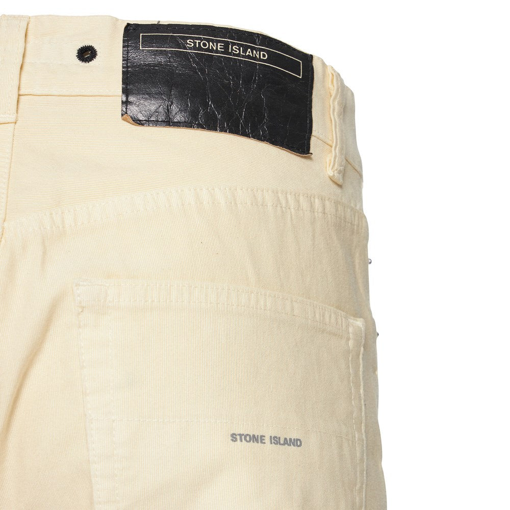 Stone Island Cream Cotton Trousers - 2000s