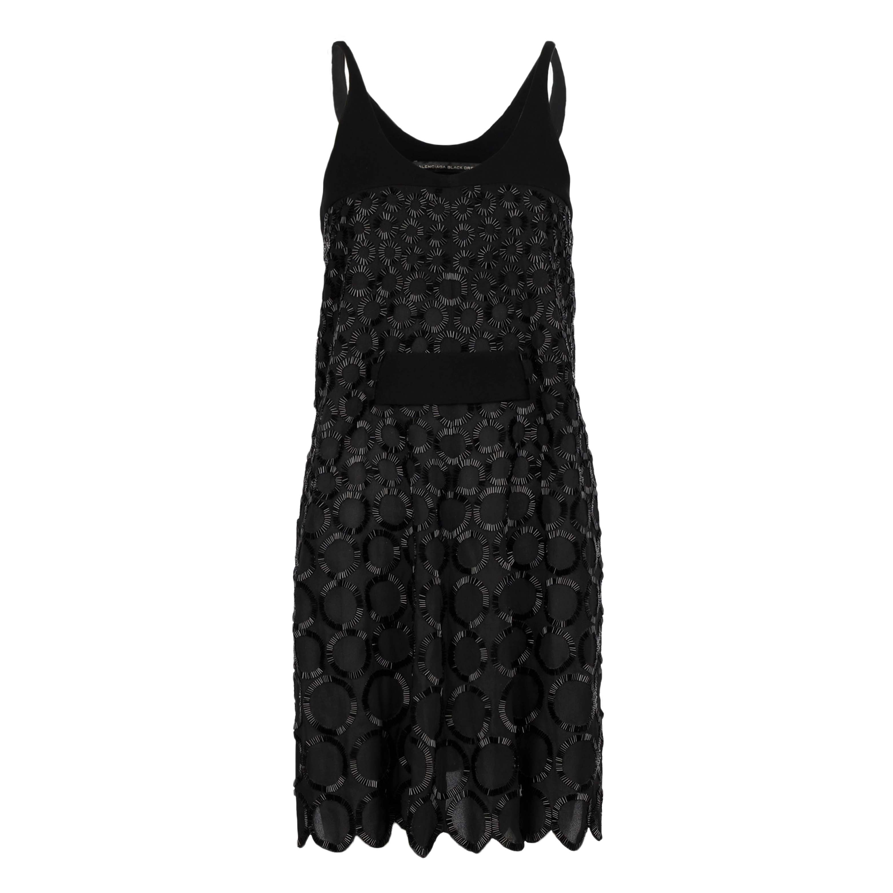 Balenciaga Bead Embellished Black Dress - '10s