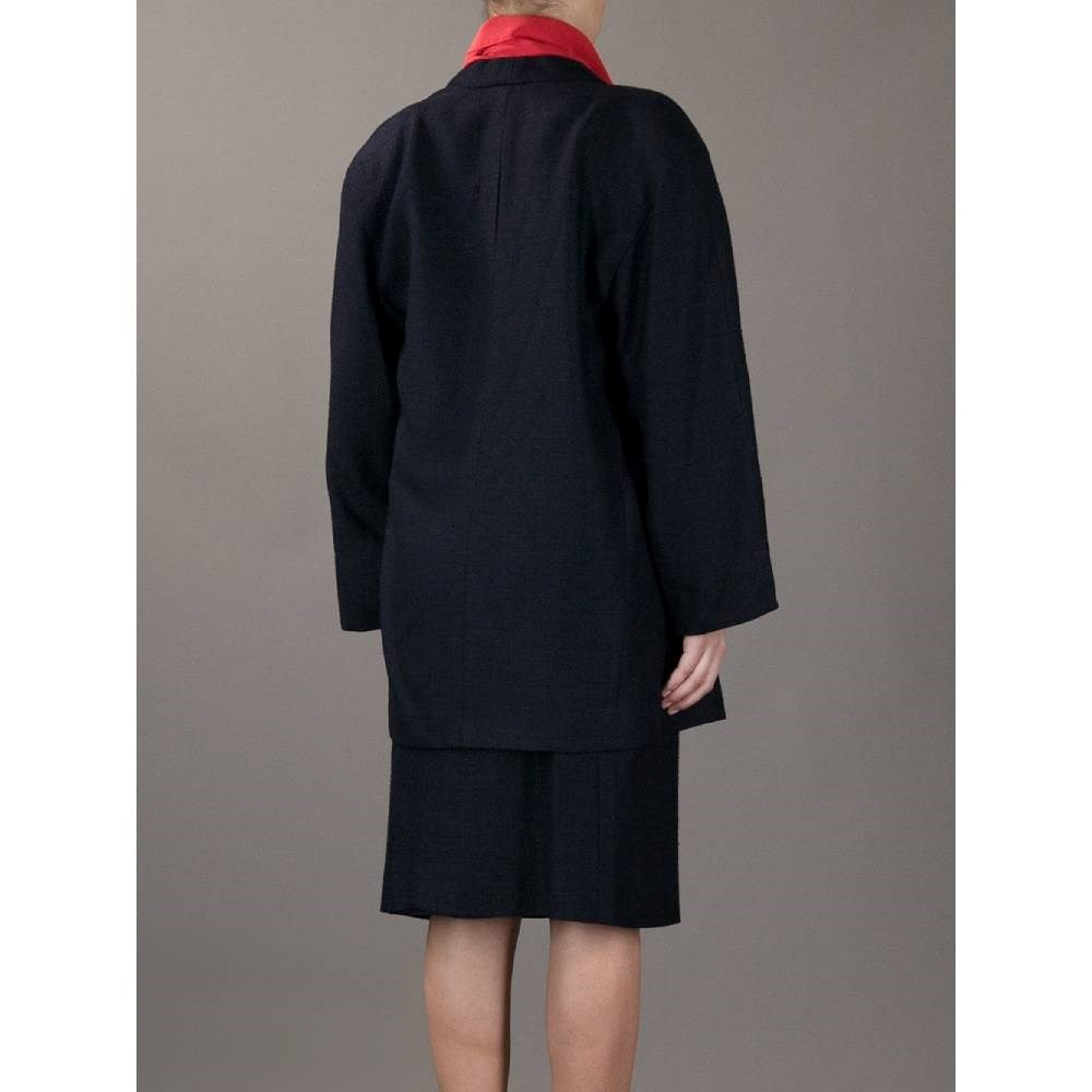 Gianfranco Ferré Dark Blue Wool Skirt Suit - '80s