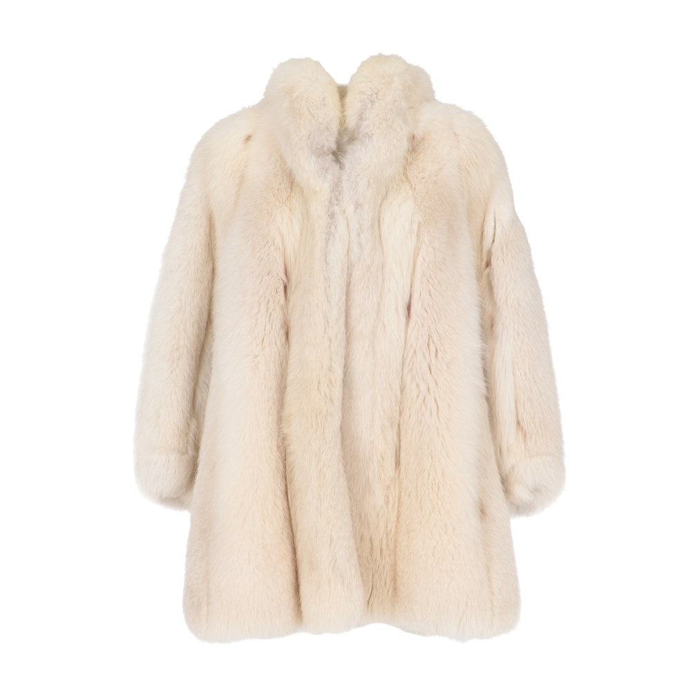 Christian Dior White Fox Fur Coat - '80s