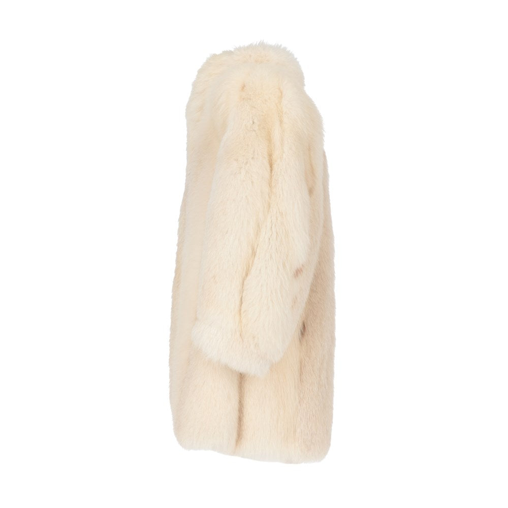 Christian Dior White Fox Fur Coat - '80s