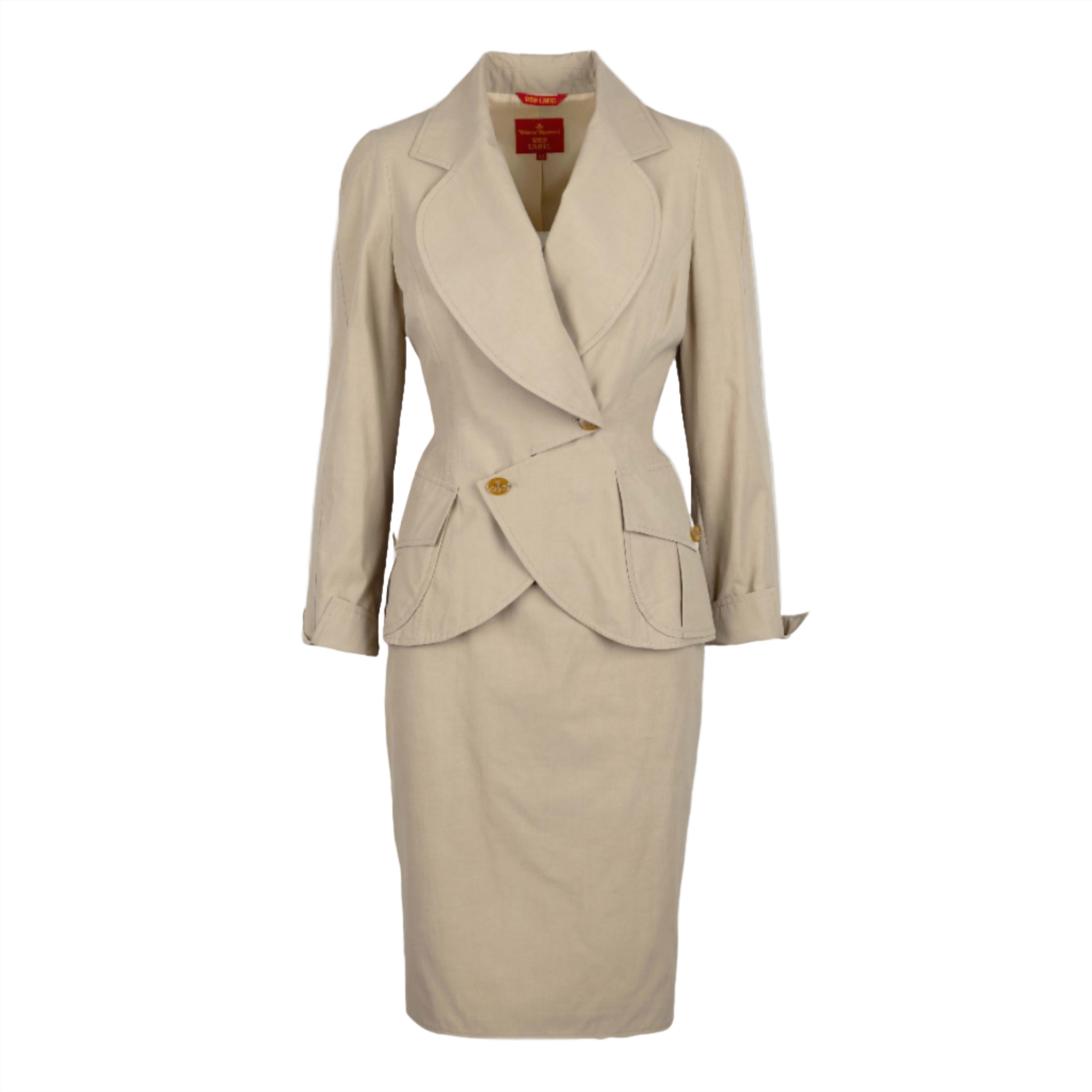 Vivienne Westwood Beige Skirt and Jacket Set - '90s