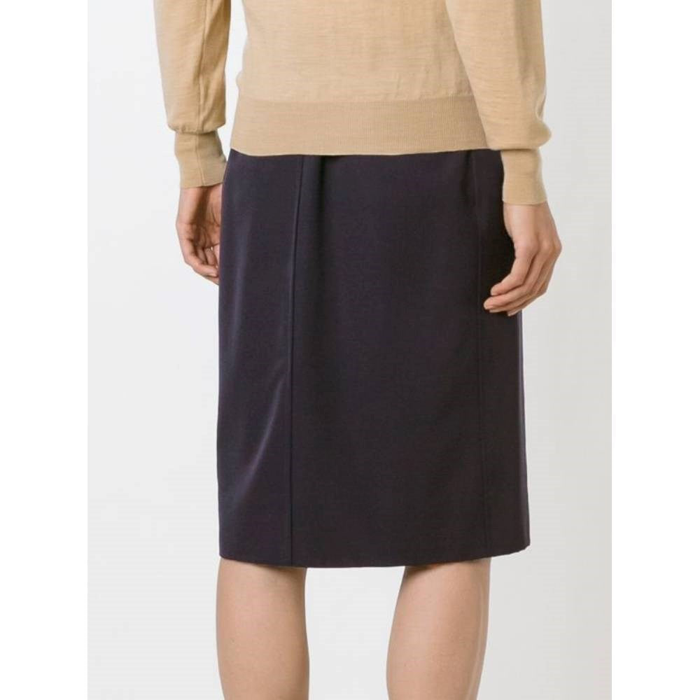 Yves Saint Laurent Blue Wool Skirt - '90s