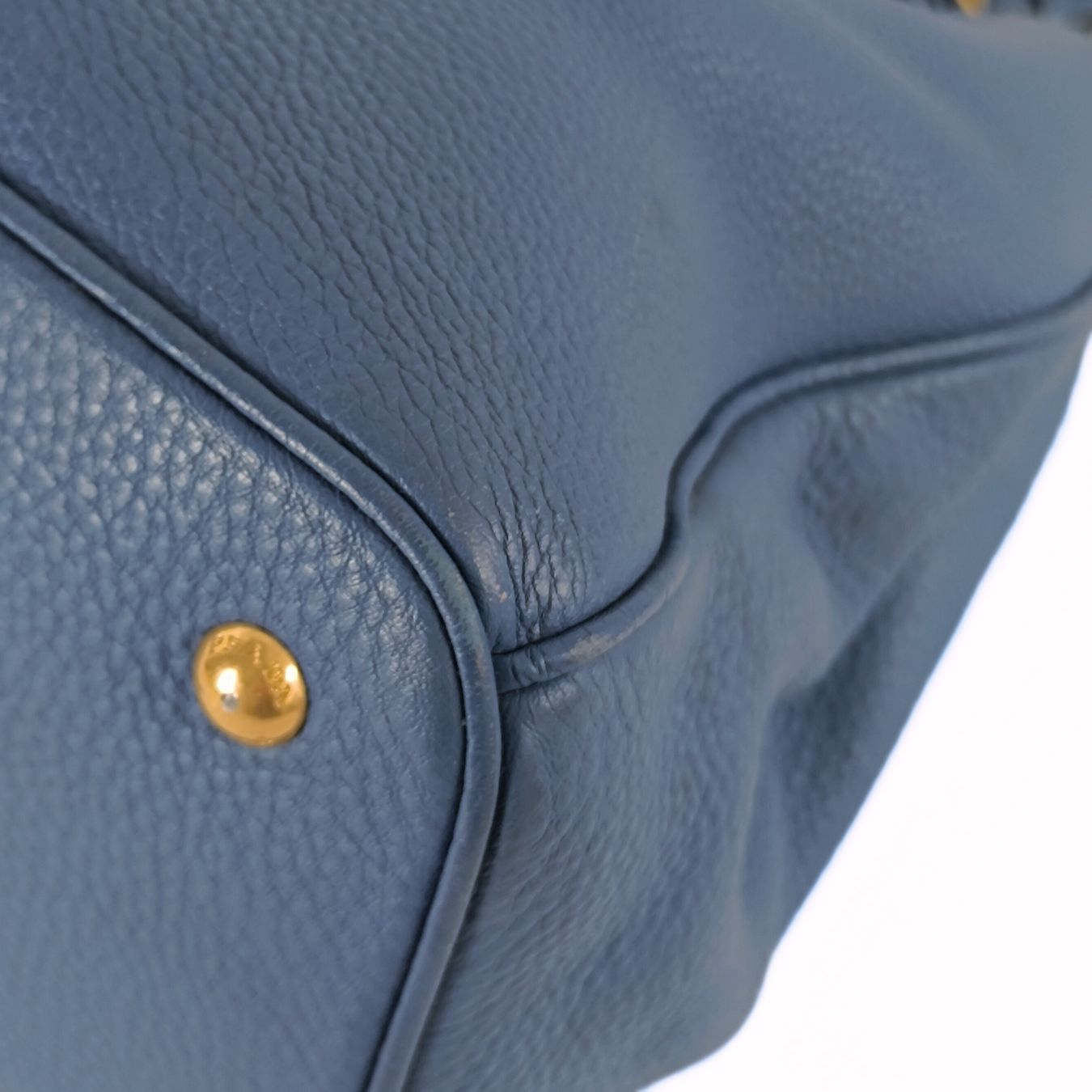 Prada Prada Shopper shoulder bag in cobalt buckskin - '10s