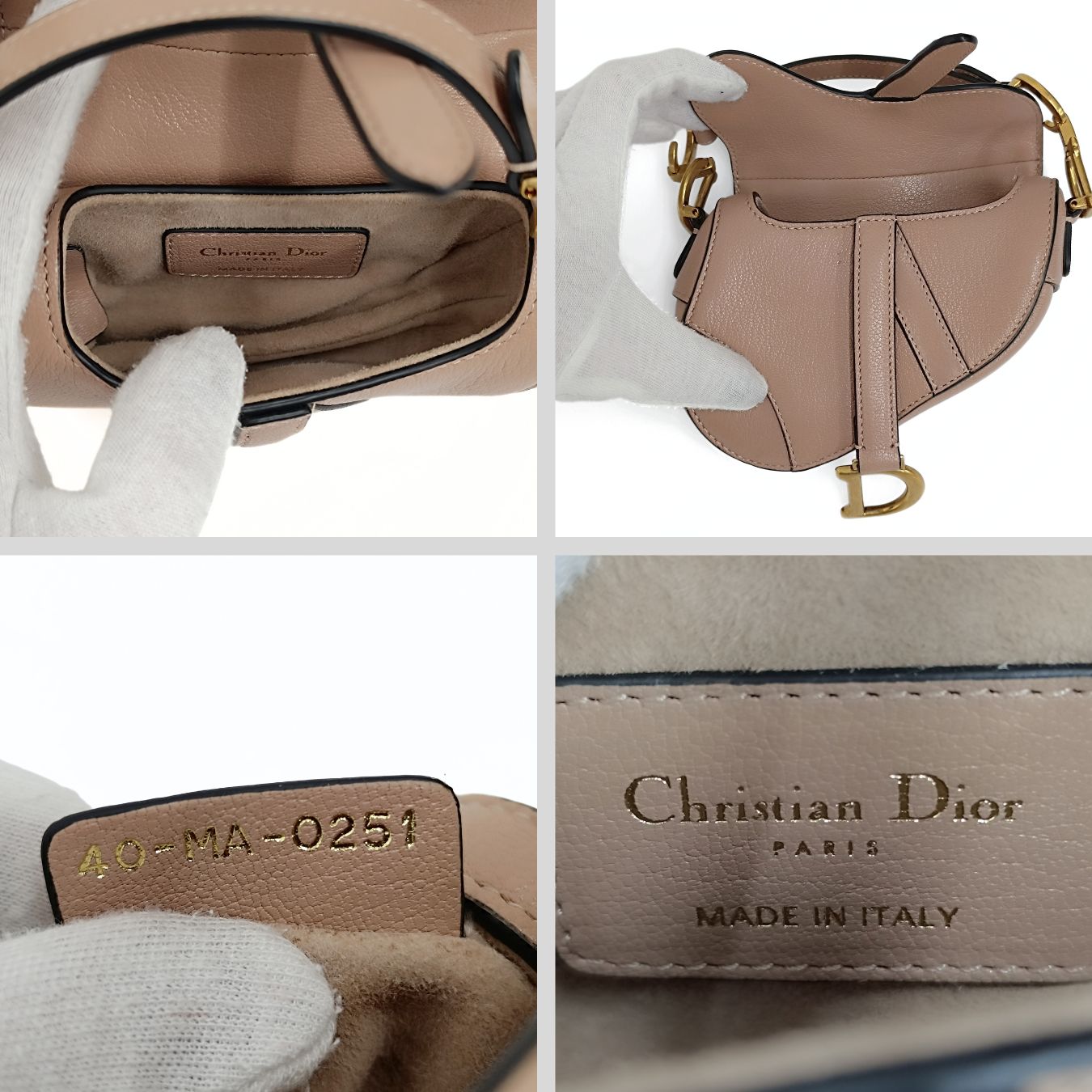 Dior Dior Mini Saddle in beige leather - '10s