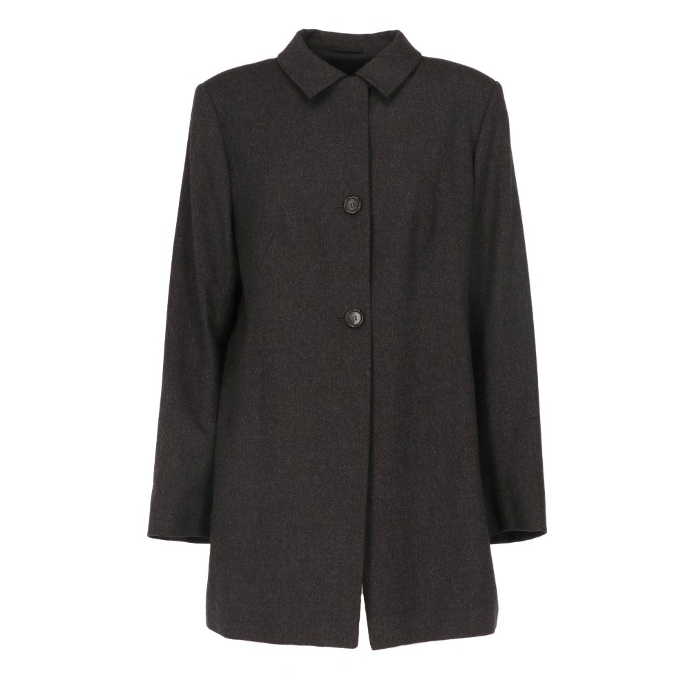 Jil Sander Anthracite Wool Coat - 2000s