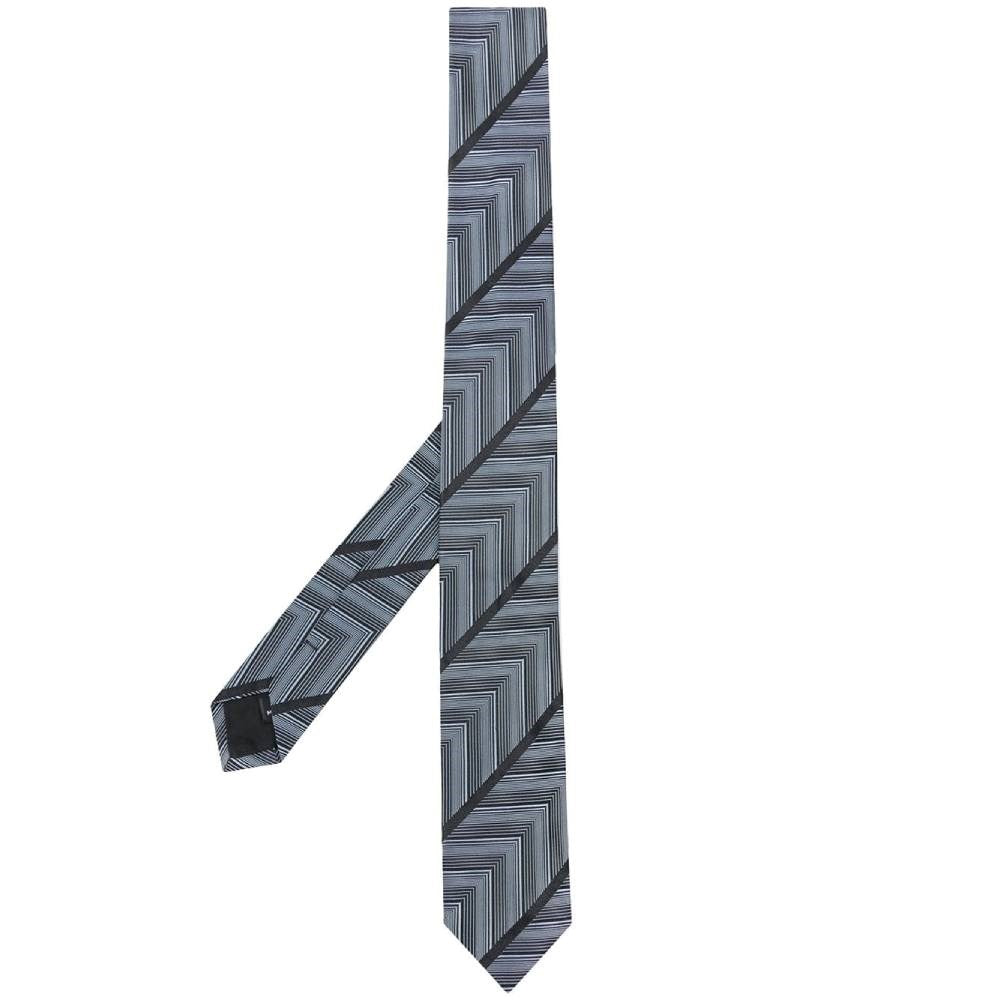 Gianfranco Ferré Grey Striped Silk Tie - '90s