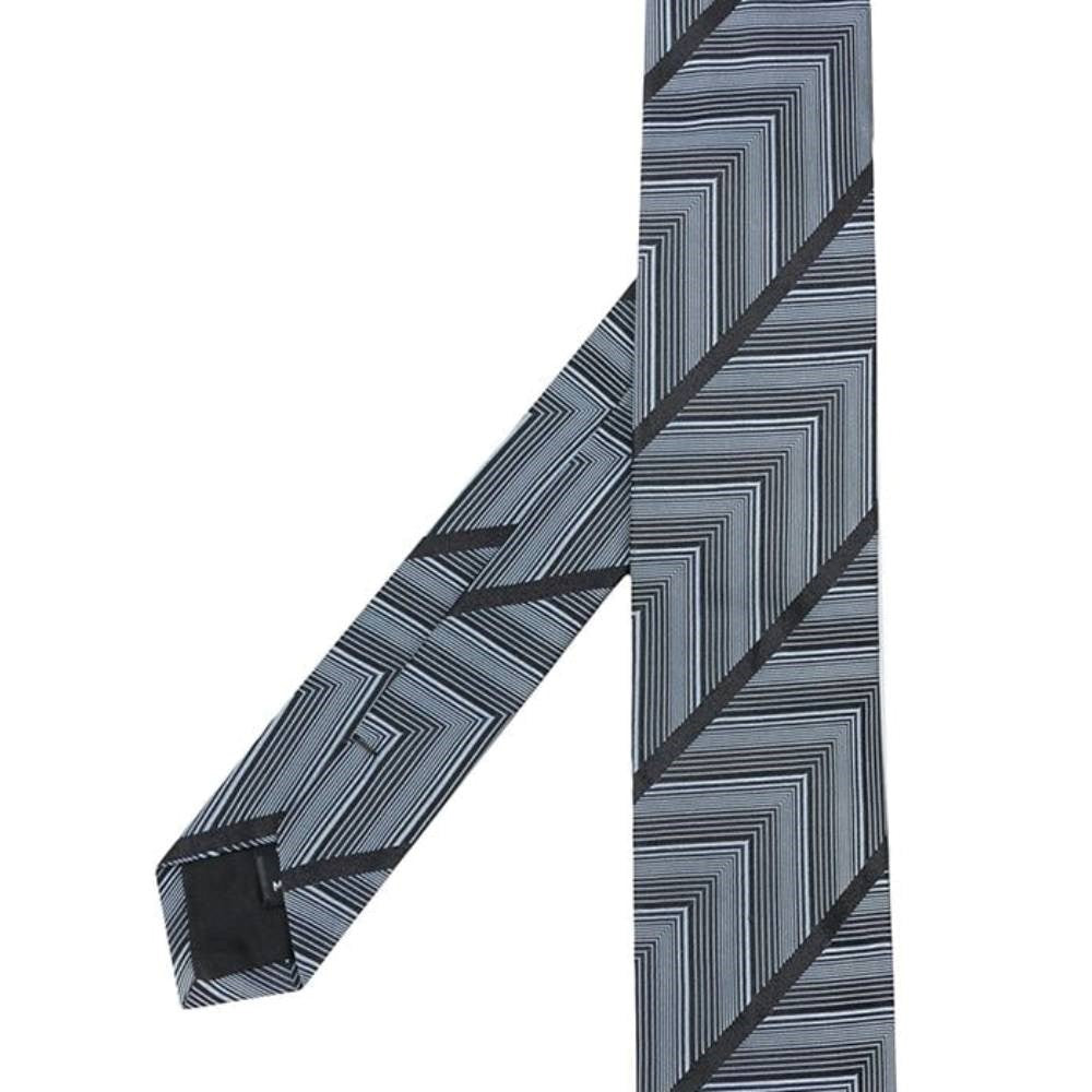 Gianfranco Ferré Grey Striped Silk Tie - '90s