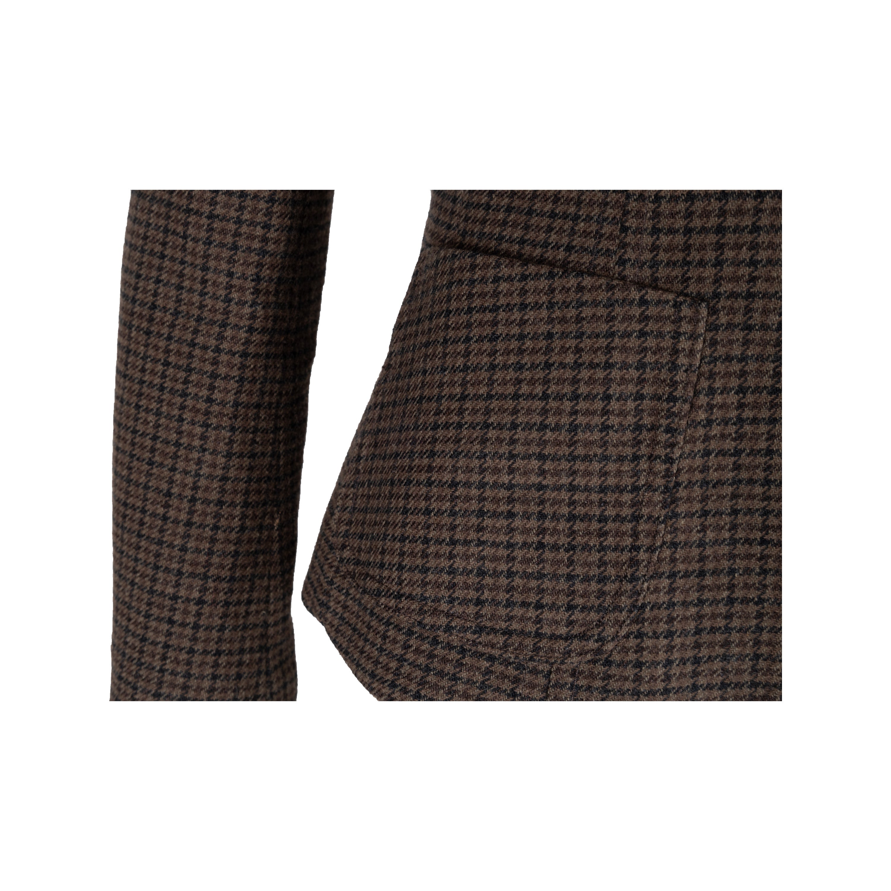 Dolce  Gabbana Houndstooth Wool and Corduroy Jacket - '10s