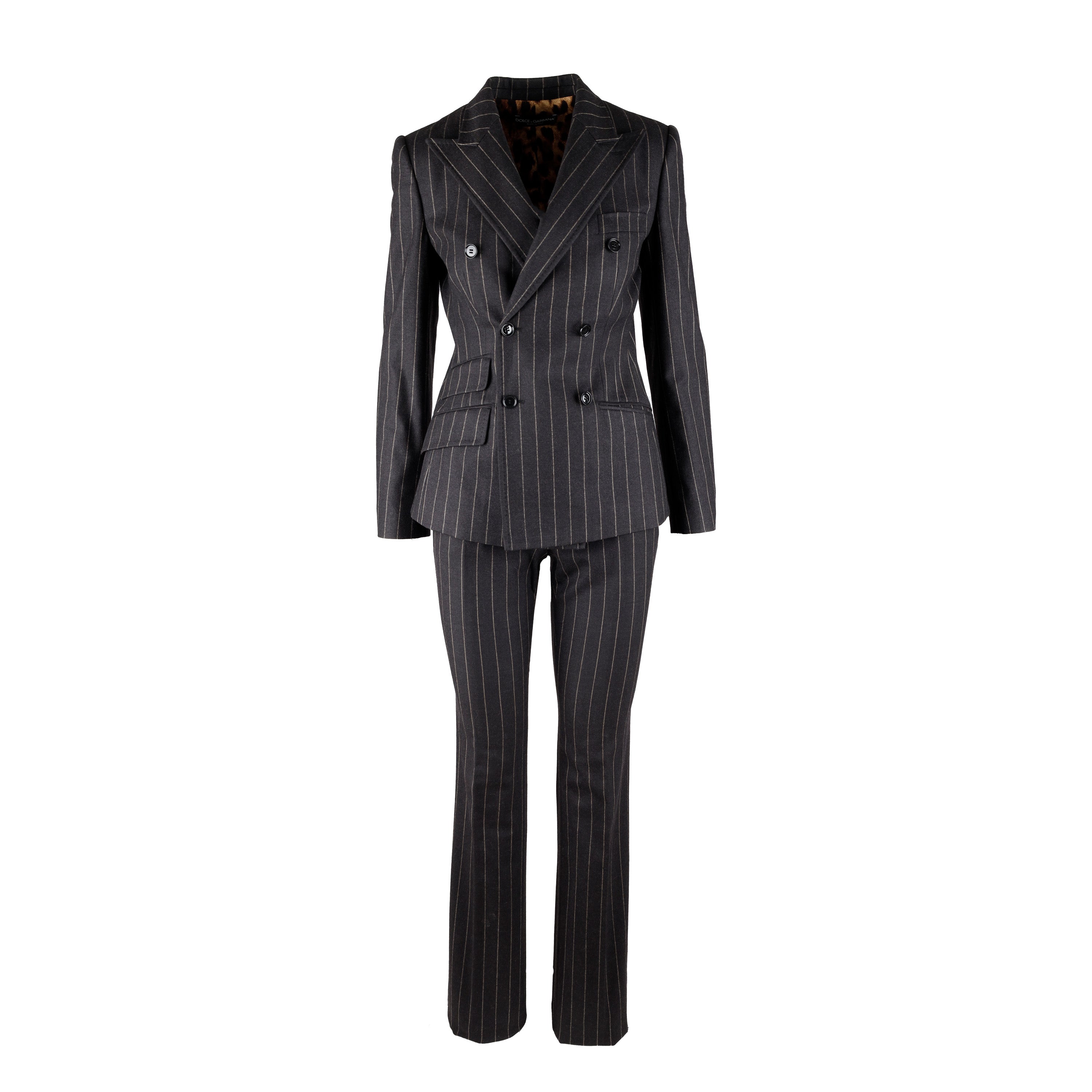 Dolce  Gabbana Turlington Pinstripe Suit - '10s