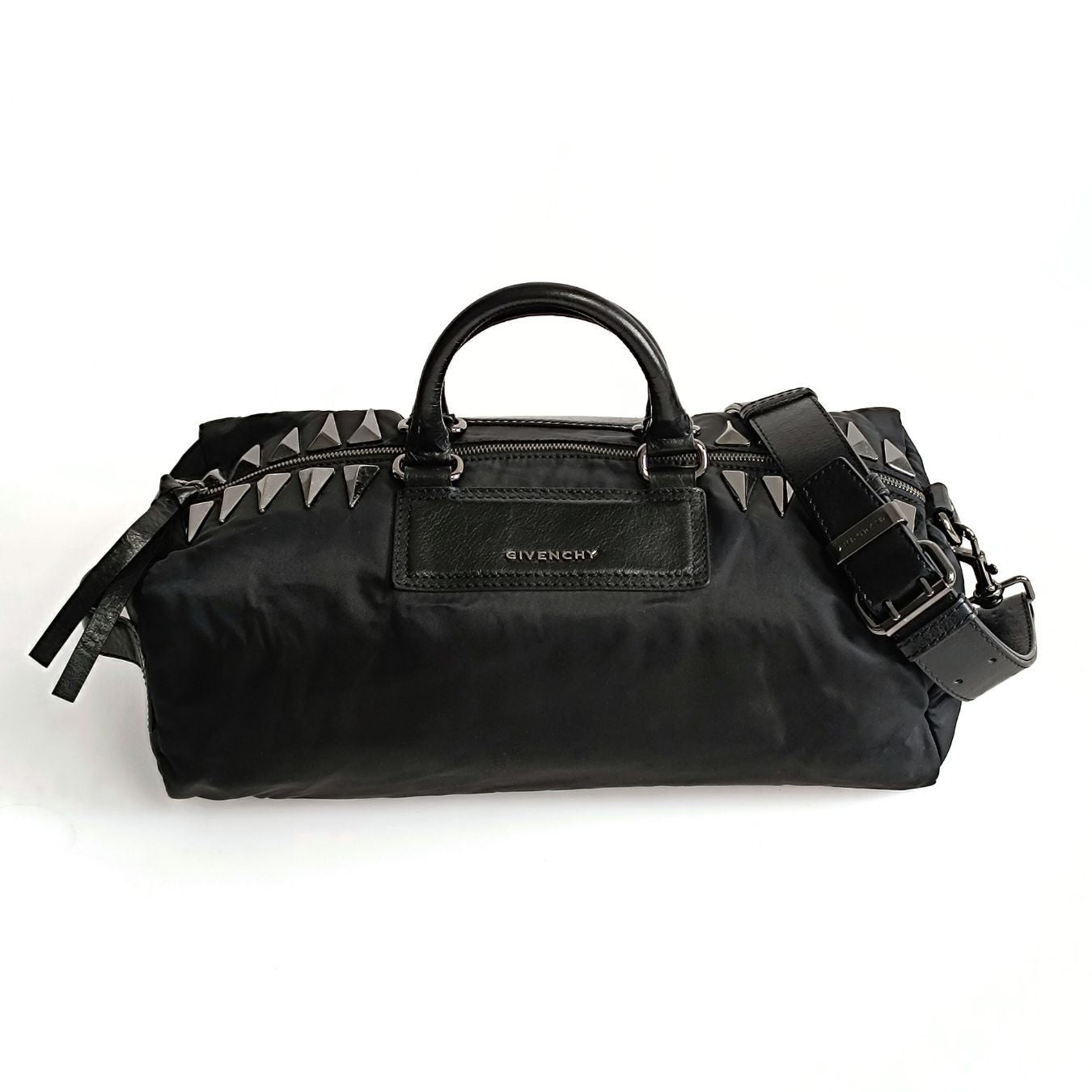 Givenchy Givenchy shoulder bag in black nylon and leather - '10s