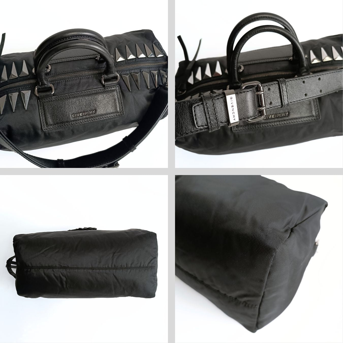 Givenchy Givenchy shoulder bag in black nylon and leather - '10s