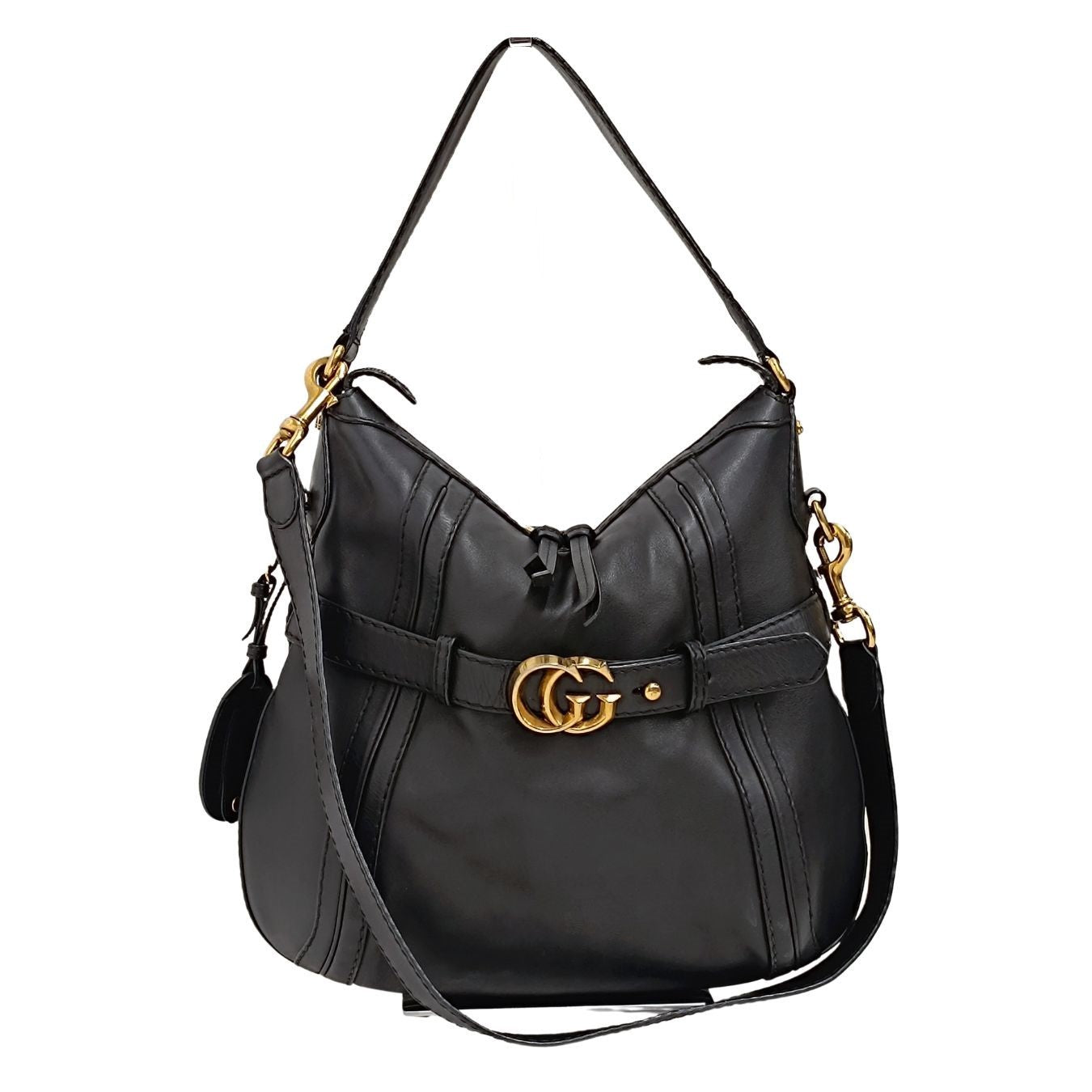 Gucci Gucci Running two-way shopper bag in black leather - '10s