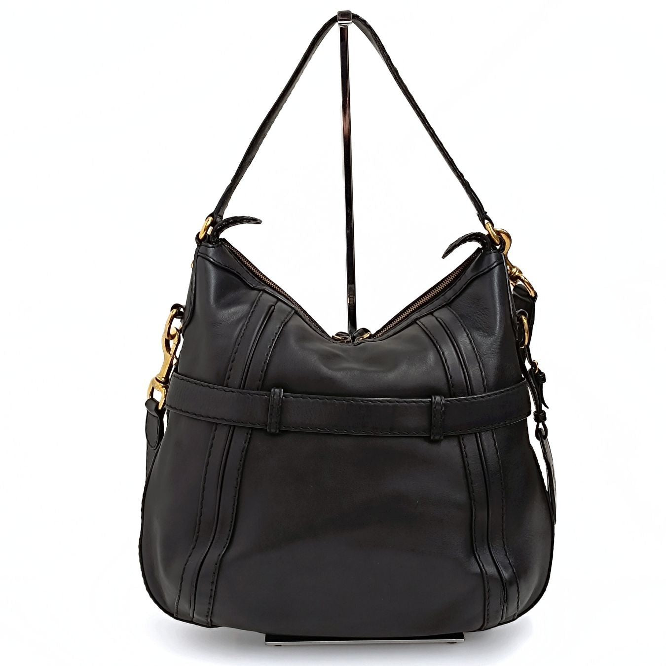 Gucci Gucci Running two-way shopper bag in black leather - '10s