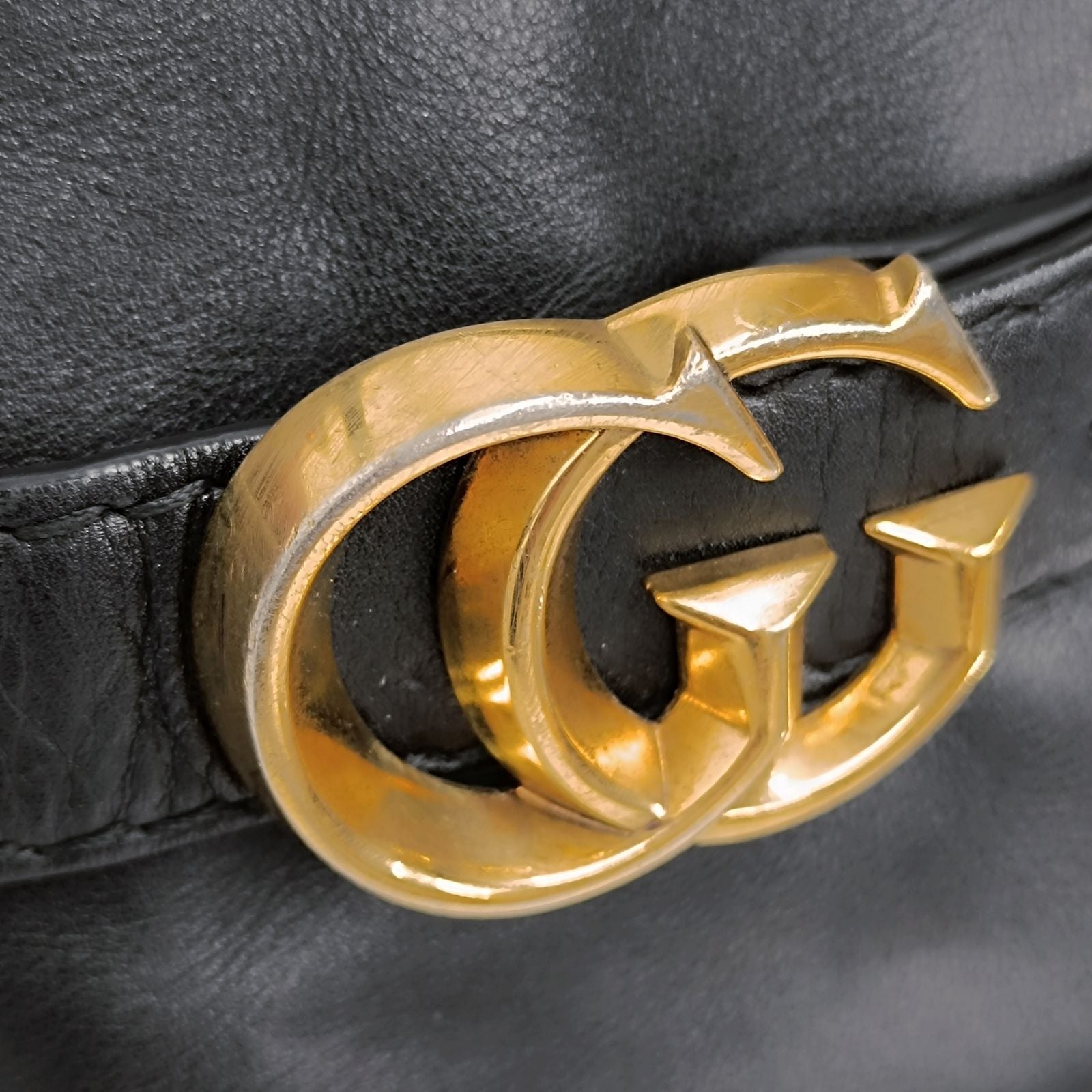 Gucci Gucci Running two-way shopper bag in black leather - '10s