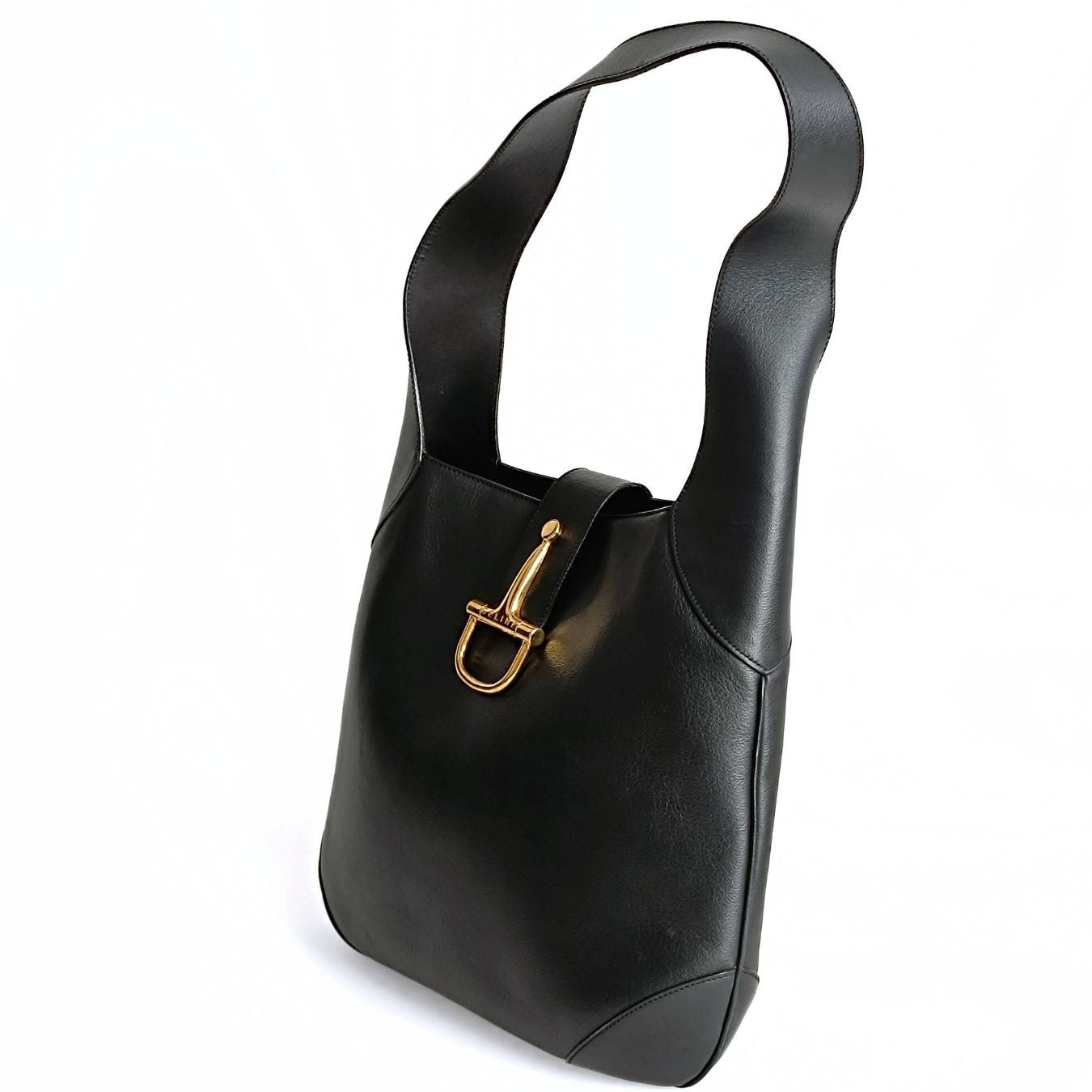 Céline Céline vintage black leather shoulder bag - '10s